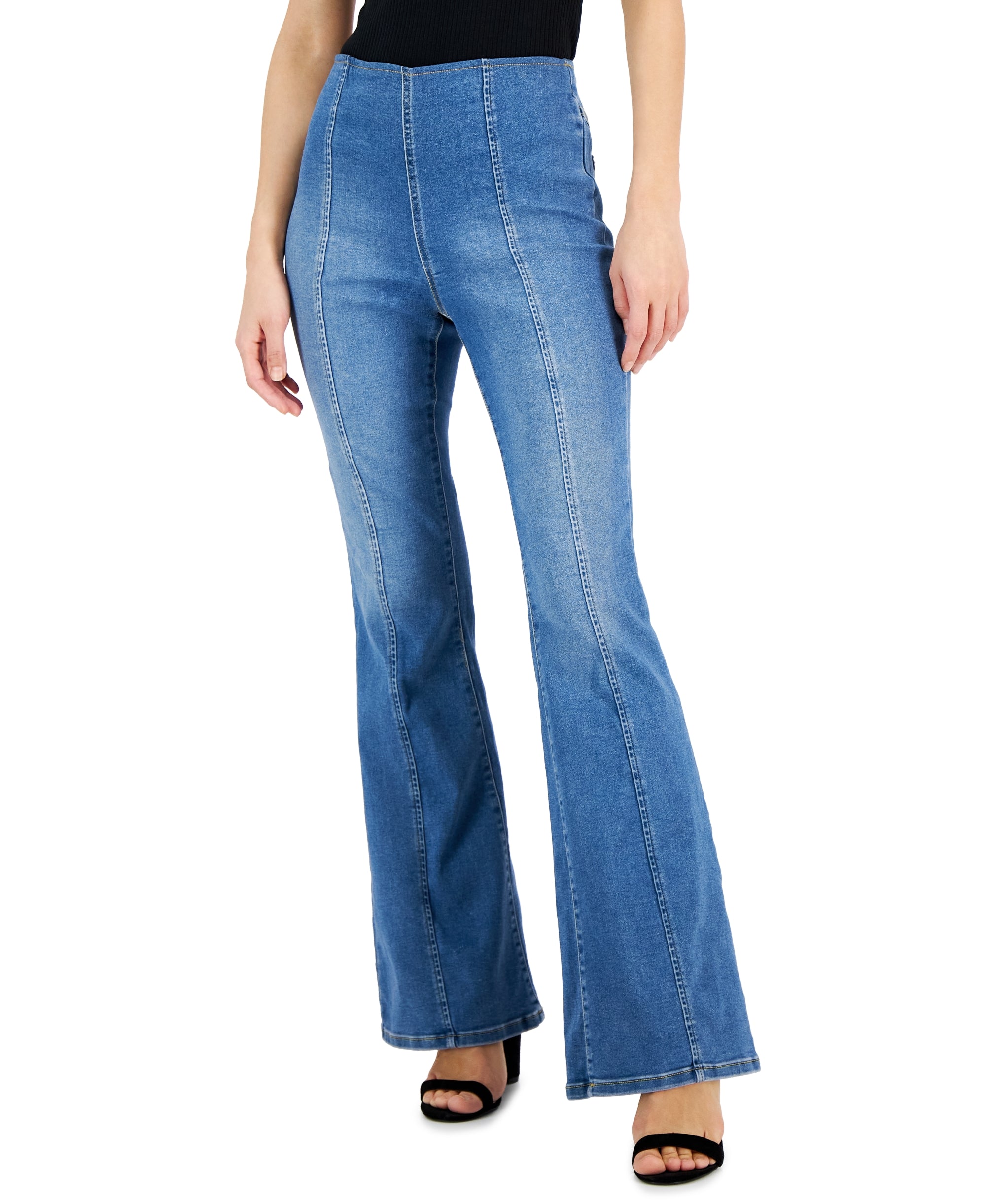 Women's High-Rise Pull-On Flare-Leg Premium Jeans