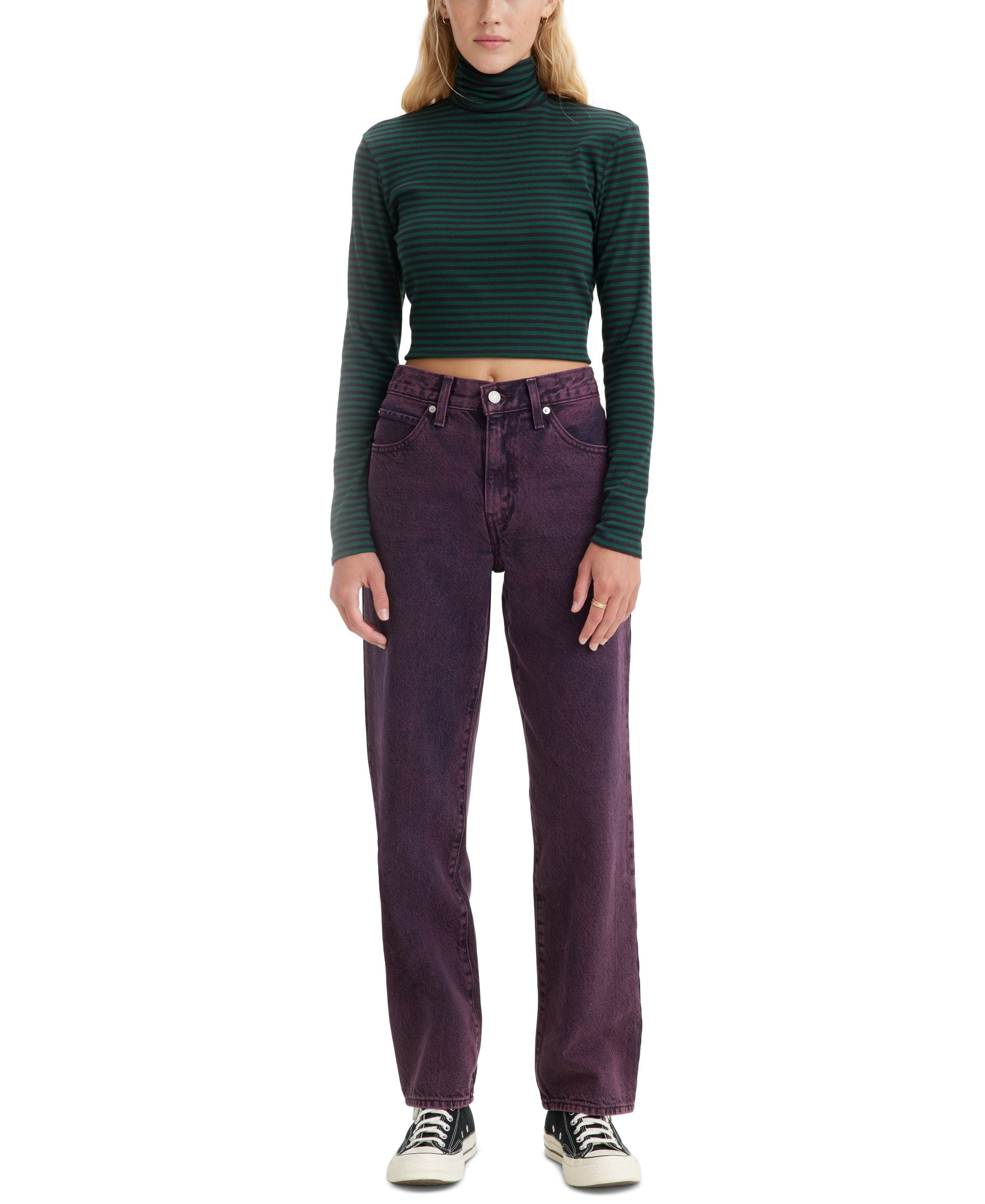 Women's Distressed Mid Rise 94 Baggy Premium Jeans