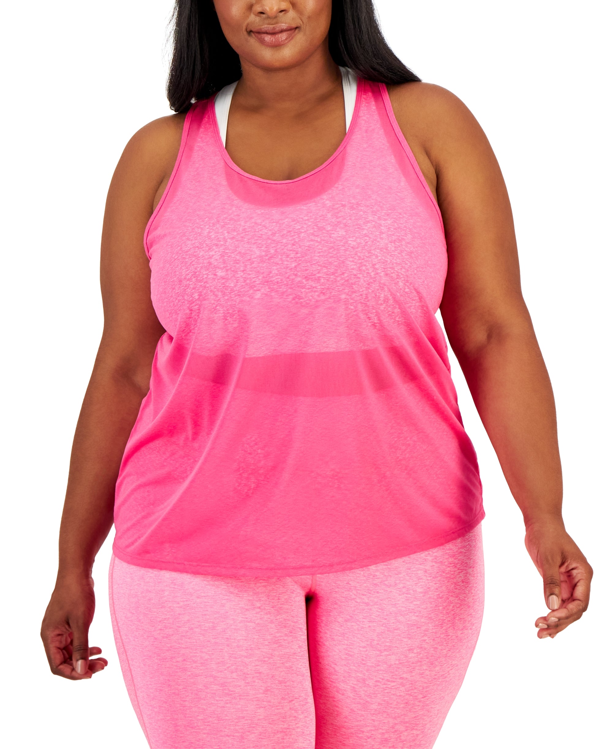 Plus Size Ultra Light Sheer Racerback Tank Premium Top