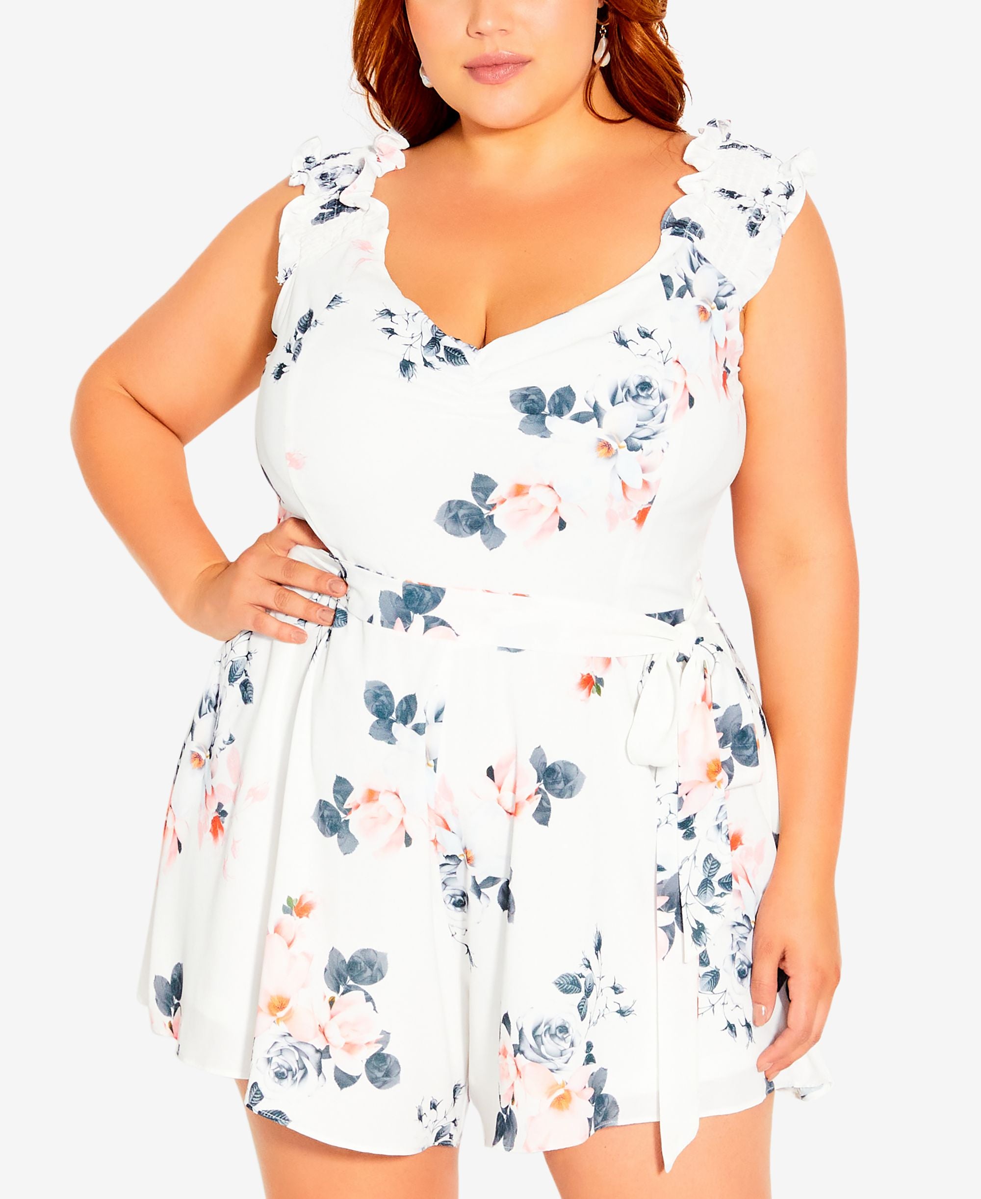 Modern Plus Size Lotus Lust V-neck Romper