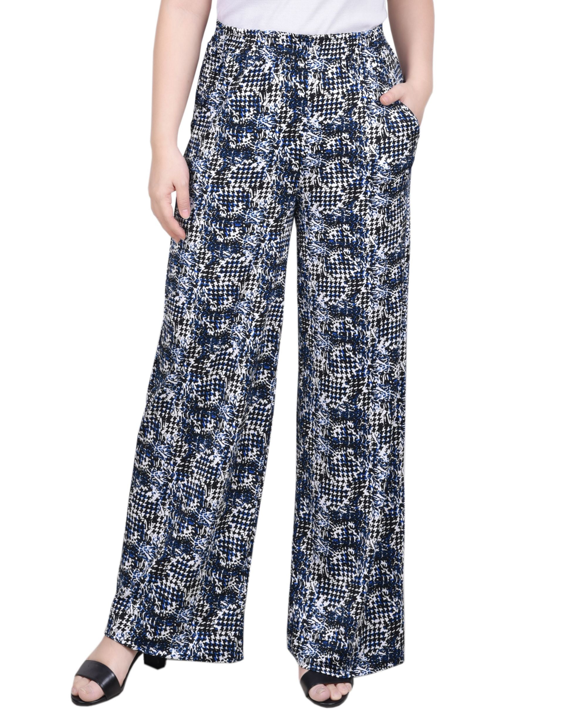 Petite Wide-Leg Comfort-Waist Signature Pants