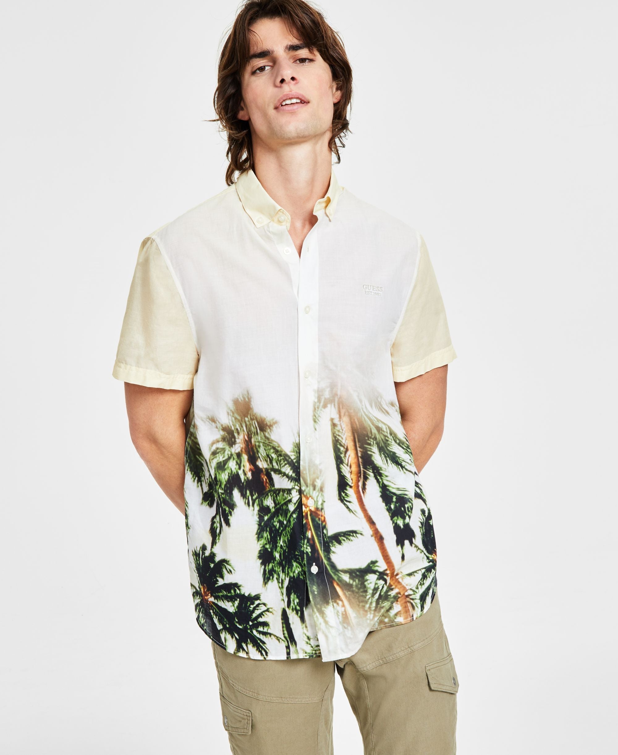 Men's Eco Collins Printed Button-Down Modern Shirt