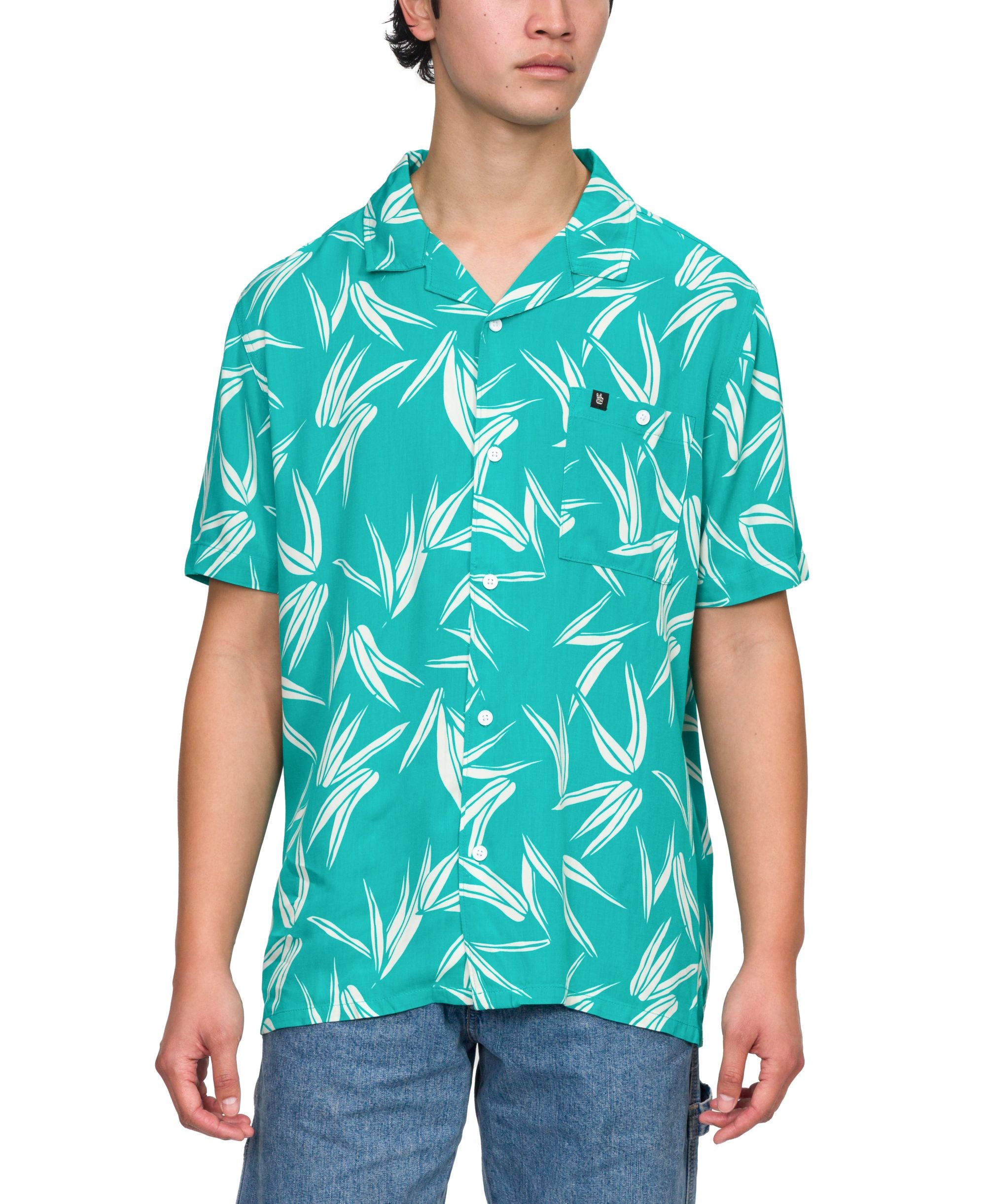 Men's Coal Short-Sleeve Woven Modern Shirt