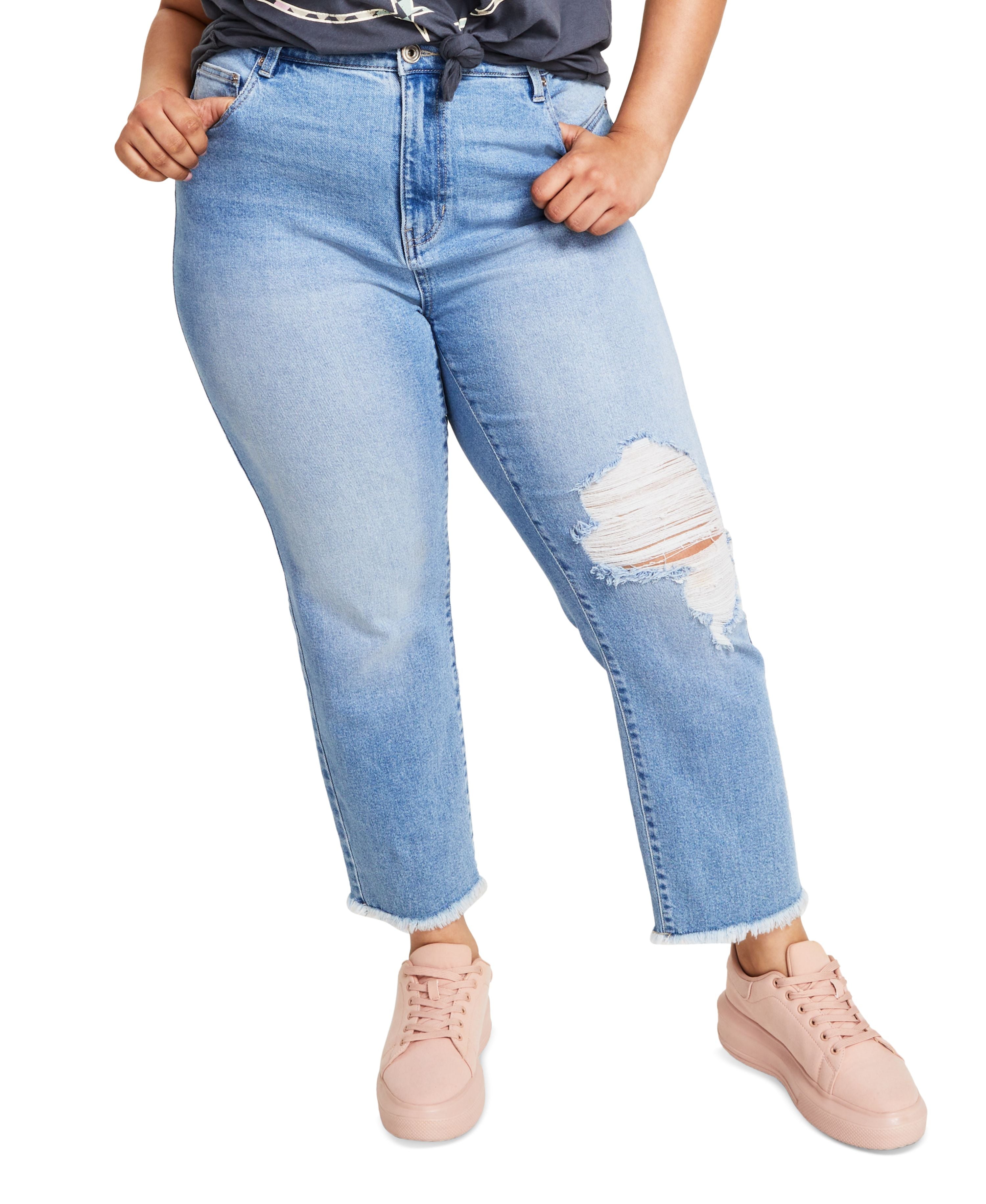 Modern Plus Size High-Rise Straight-Leg Ankle Premium Jeans