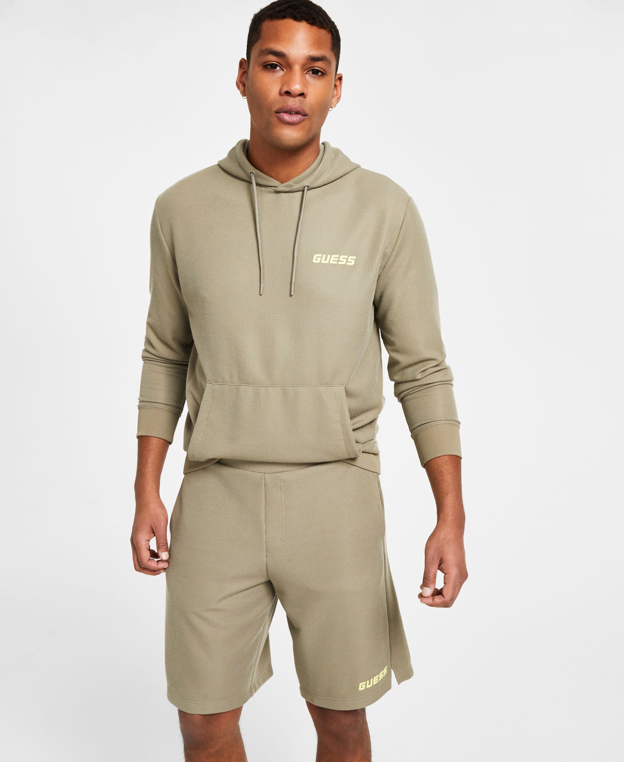 Men's Korbin Waffle-Knit Logo Premium Shorts