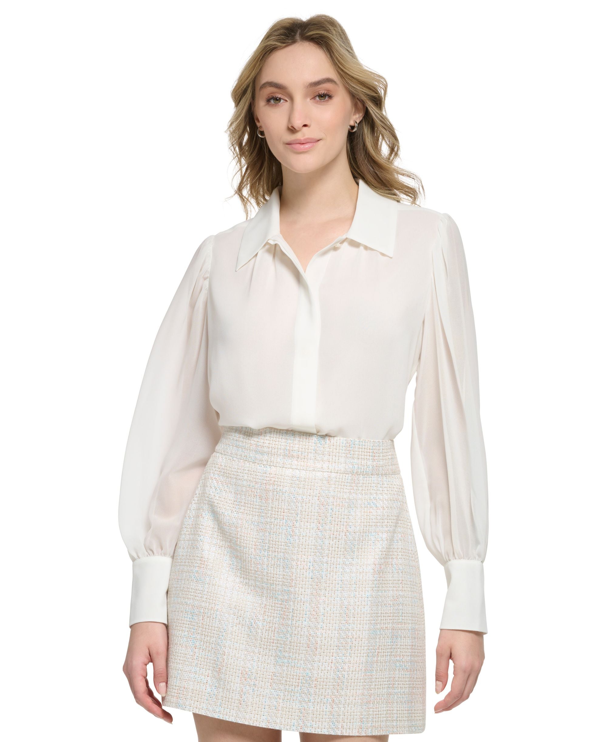 Women's X-Fit Chiffon Button-Front Signature Blouse