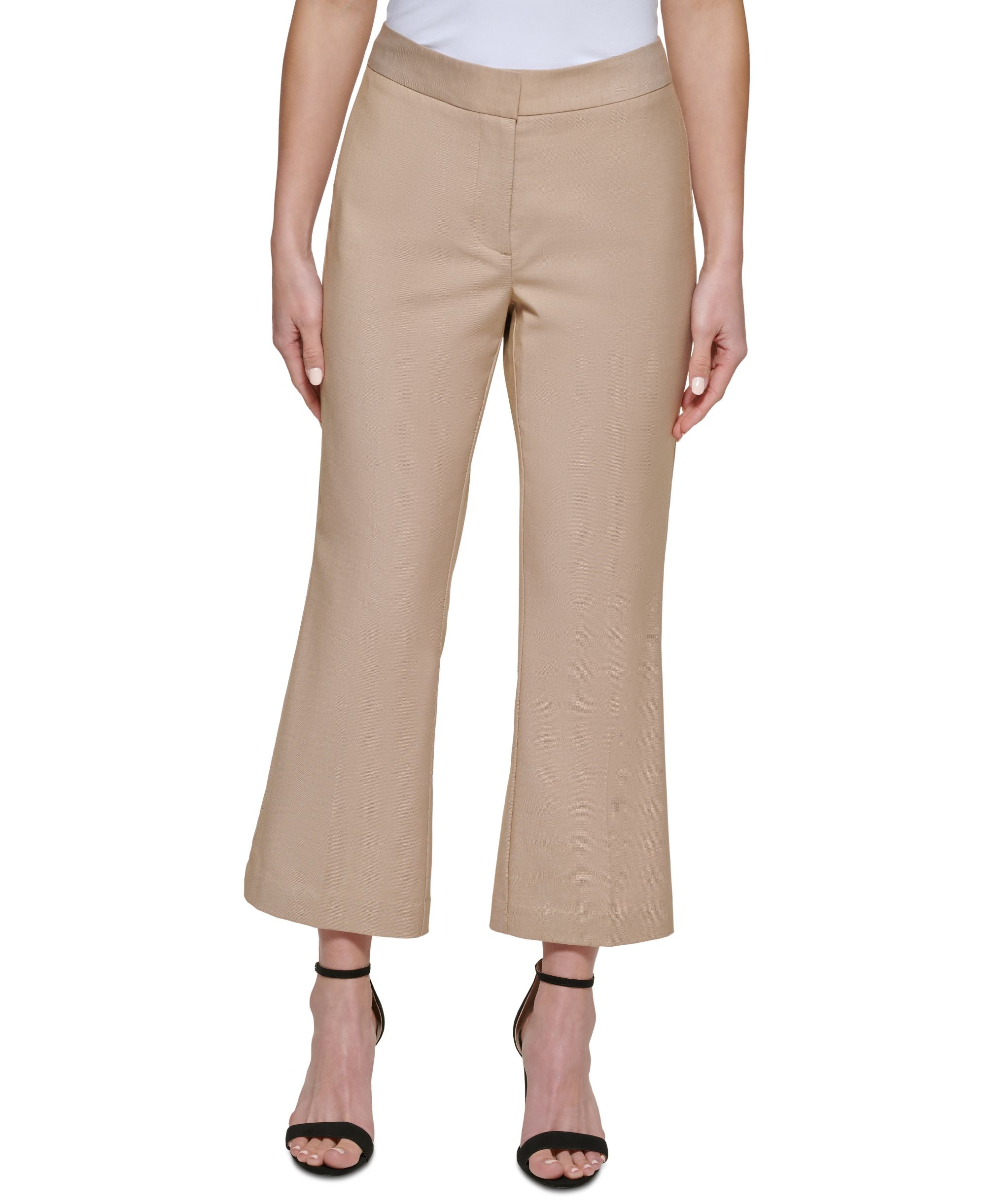 Women's Mid-Rise Cropped Wide-Leg Signature Pants