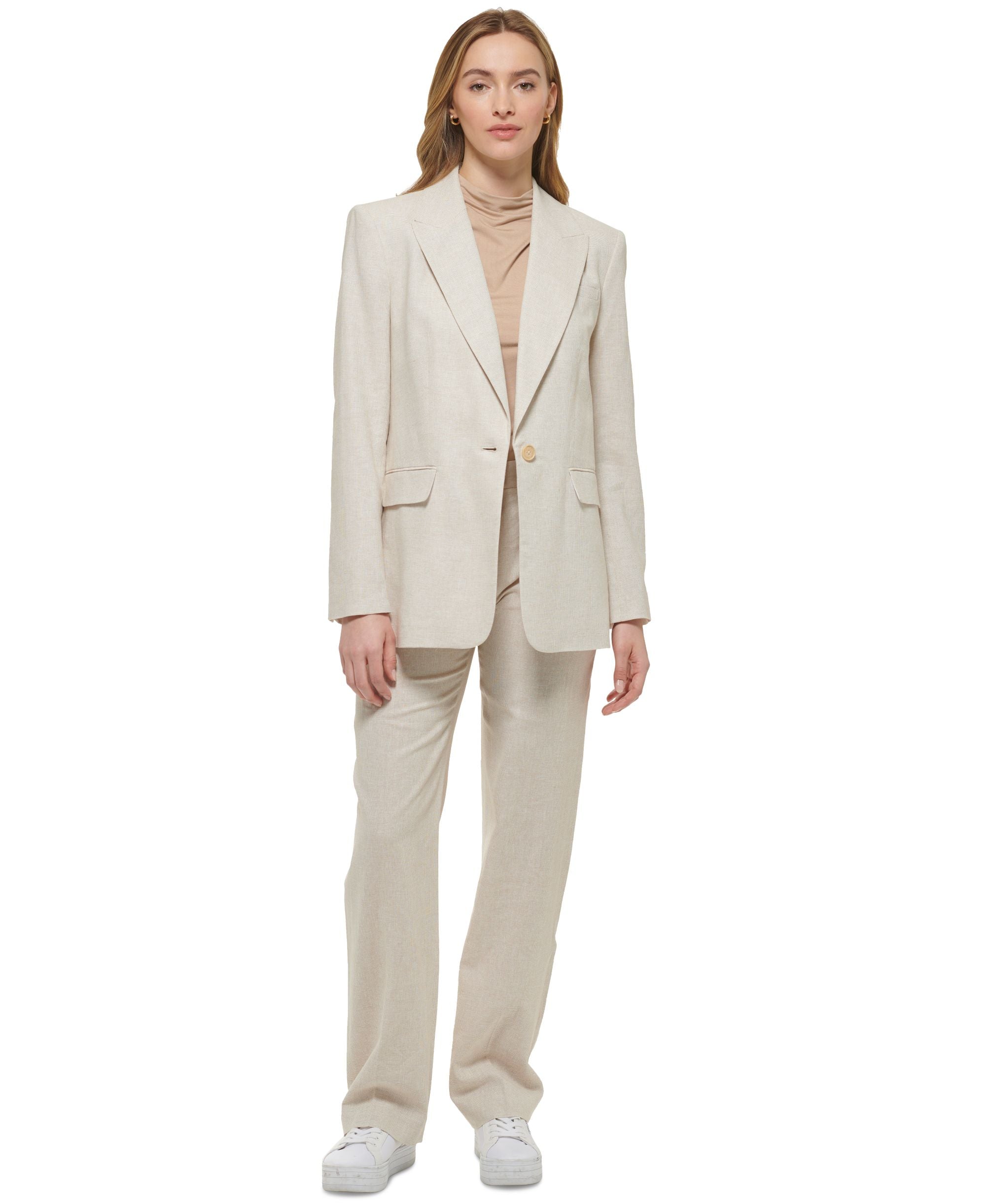 Women's X-Fit Wide-Leg Linen-Blend Blend Signature Pants