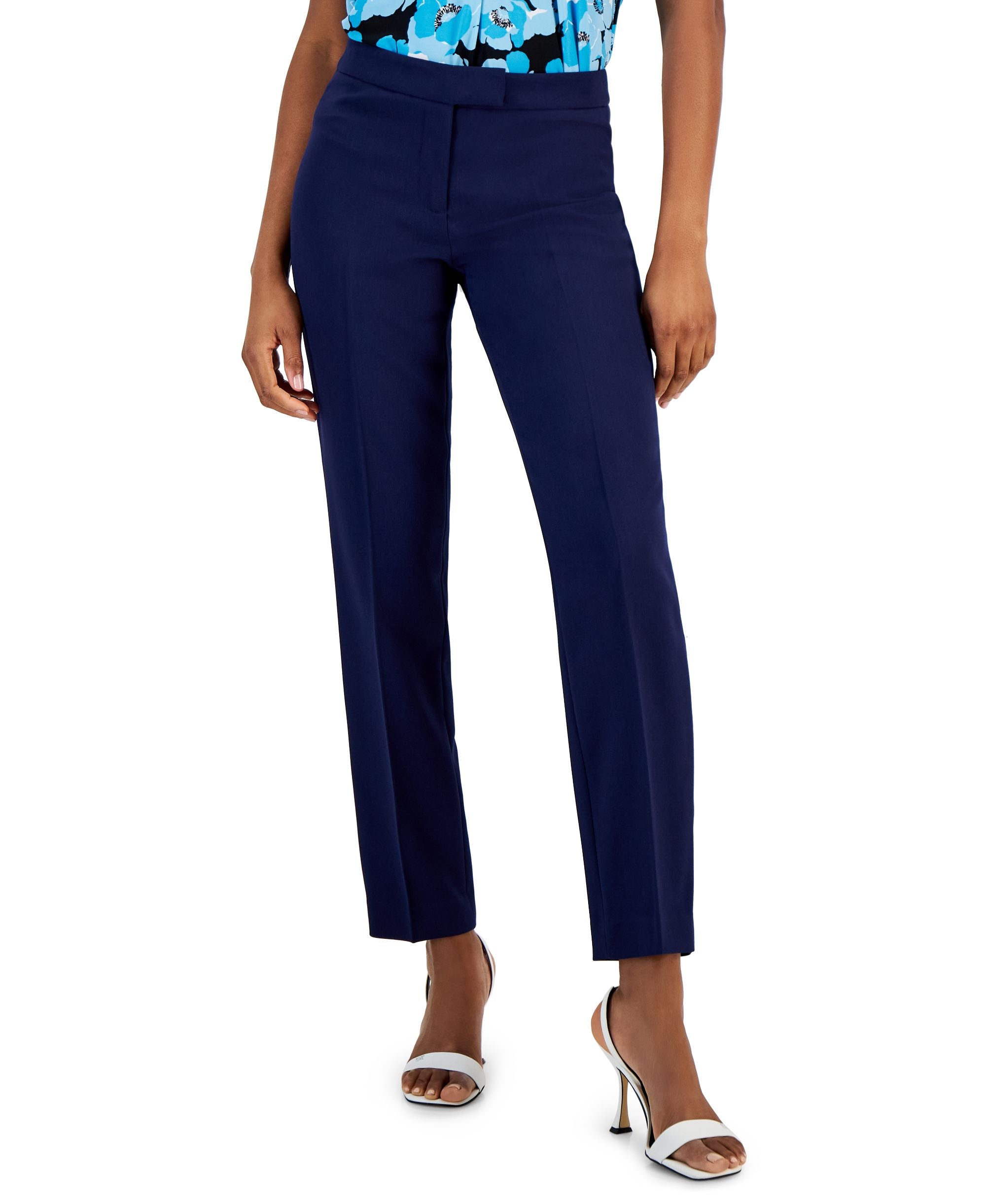Anne Klein Slim-Cut Ankle Career Dress Signature Pants