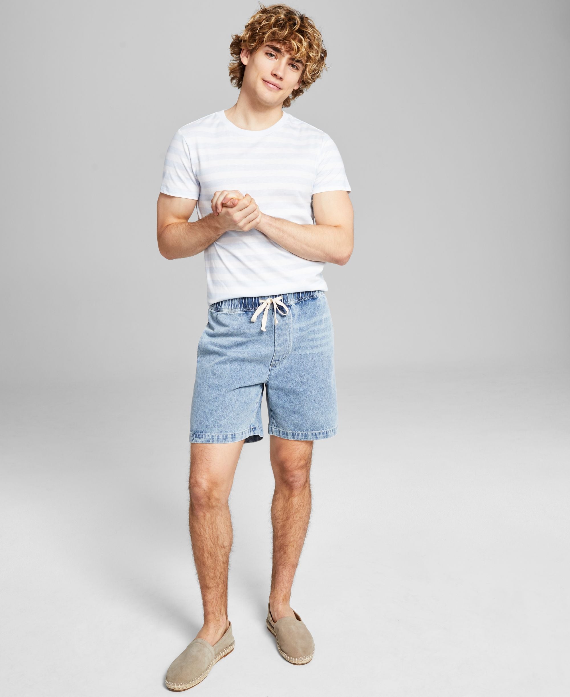 Men's Pull-On Drawstring Denim Premium Shorts