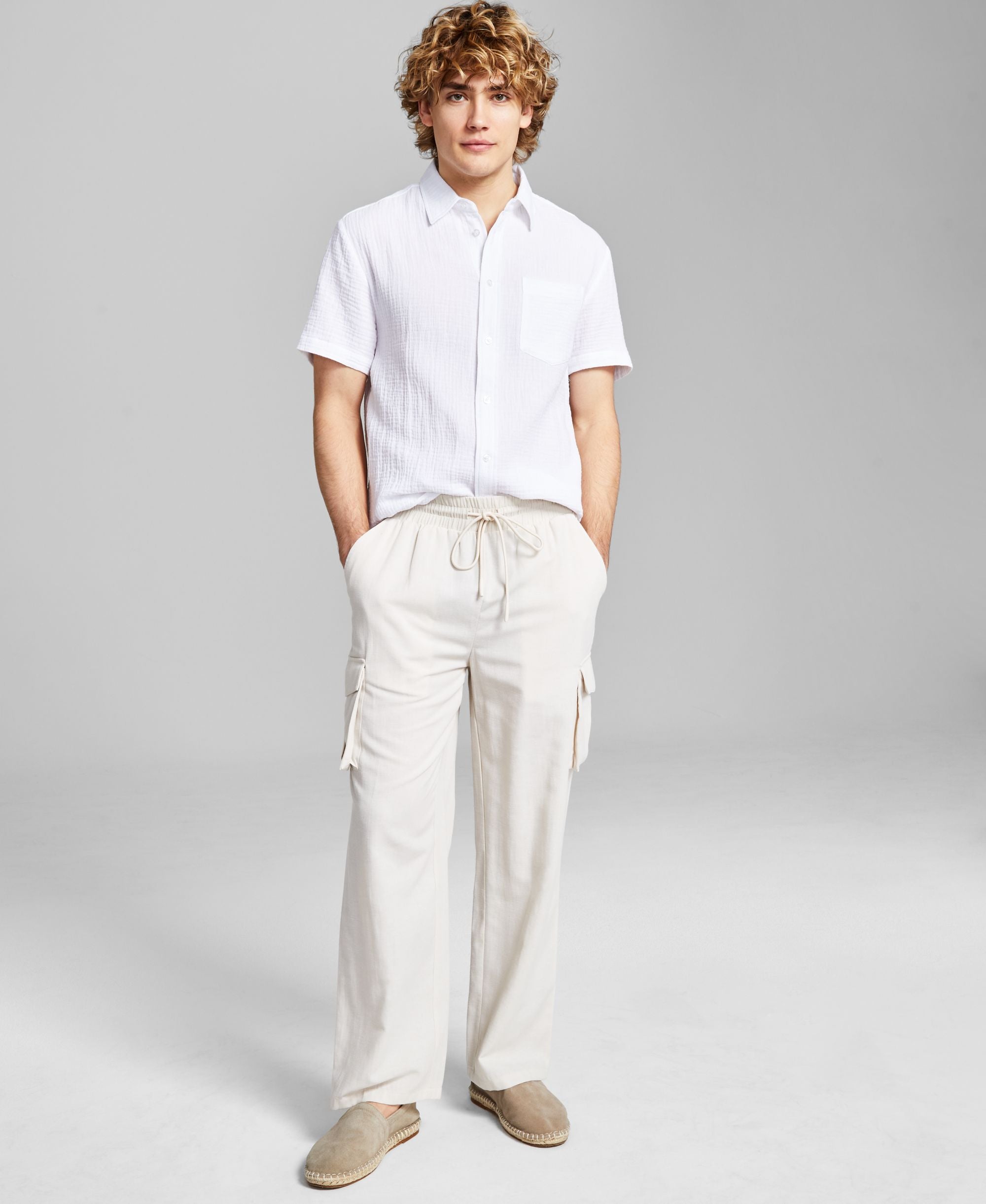 Men's Pull-On Drawstring Cargo Signature Pants