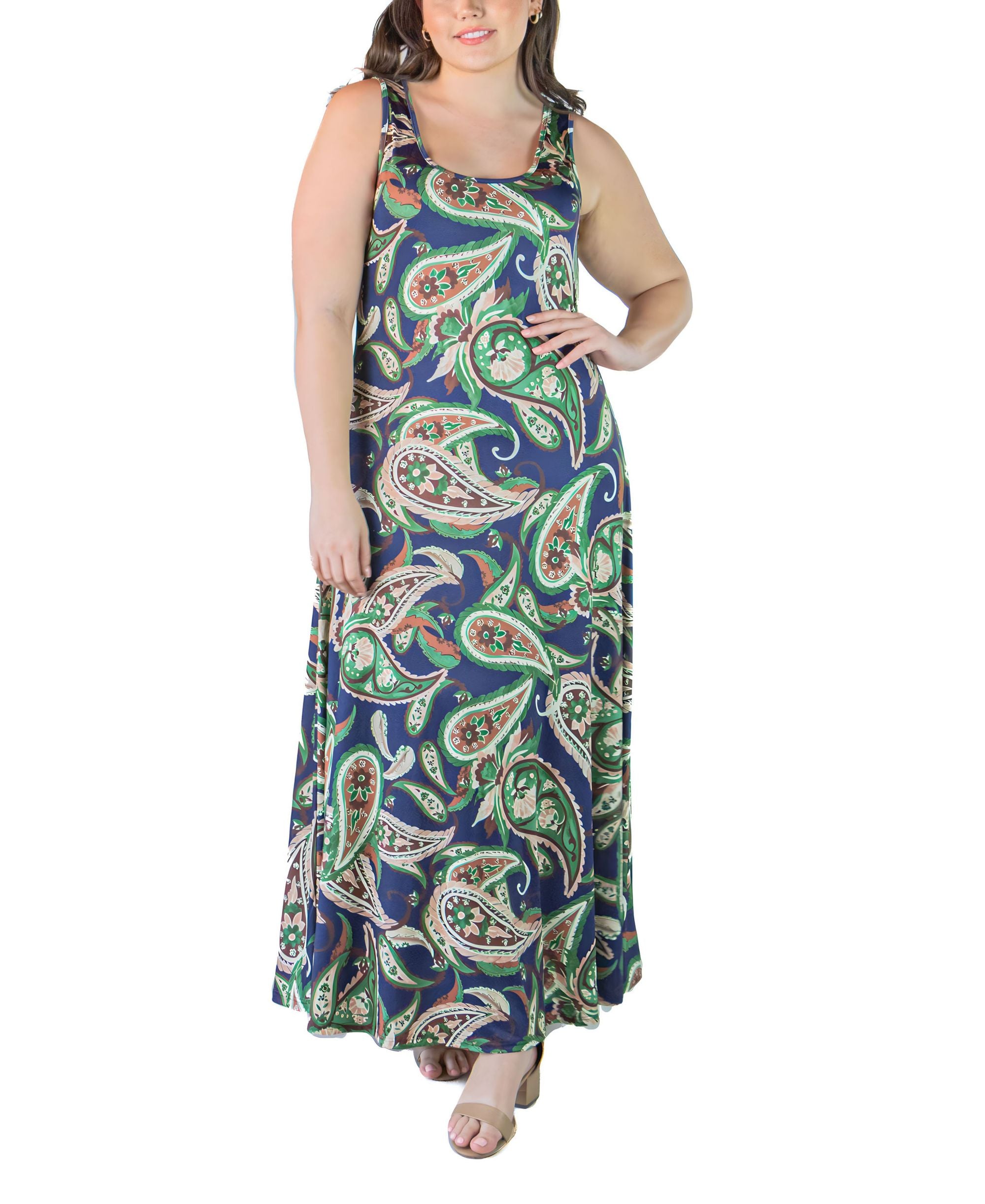 Plus Size Simple A-line Tank Maxi Dress