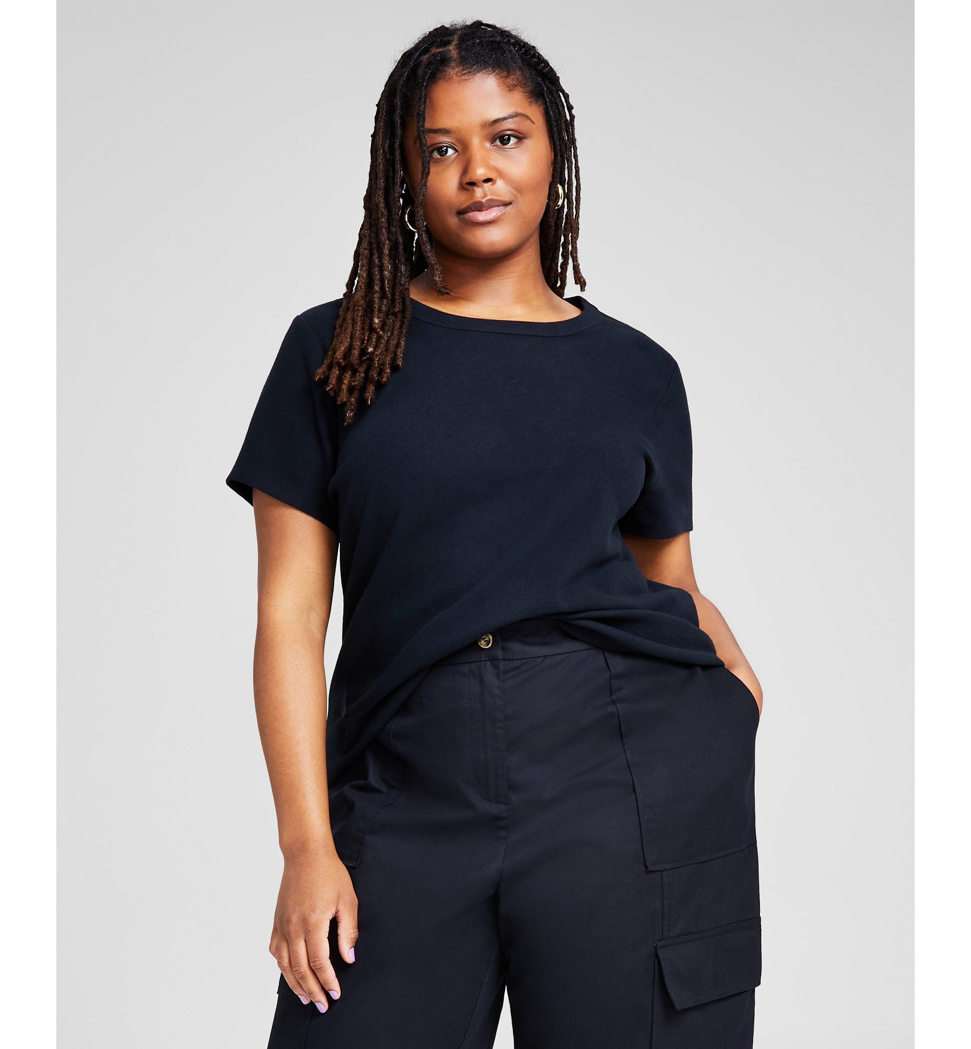 Modern Plus Size Short-Sleeve Crewneck Tee