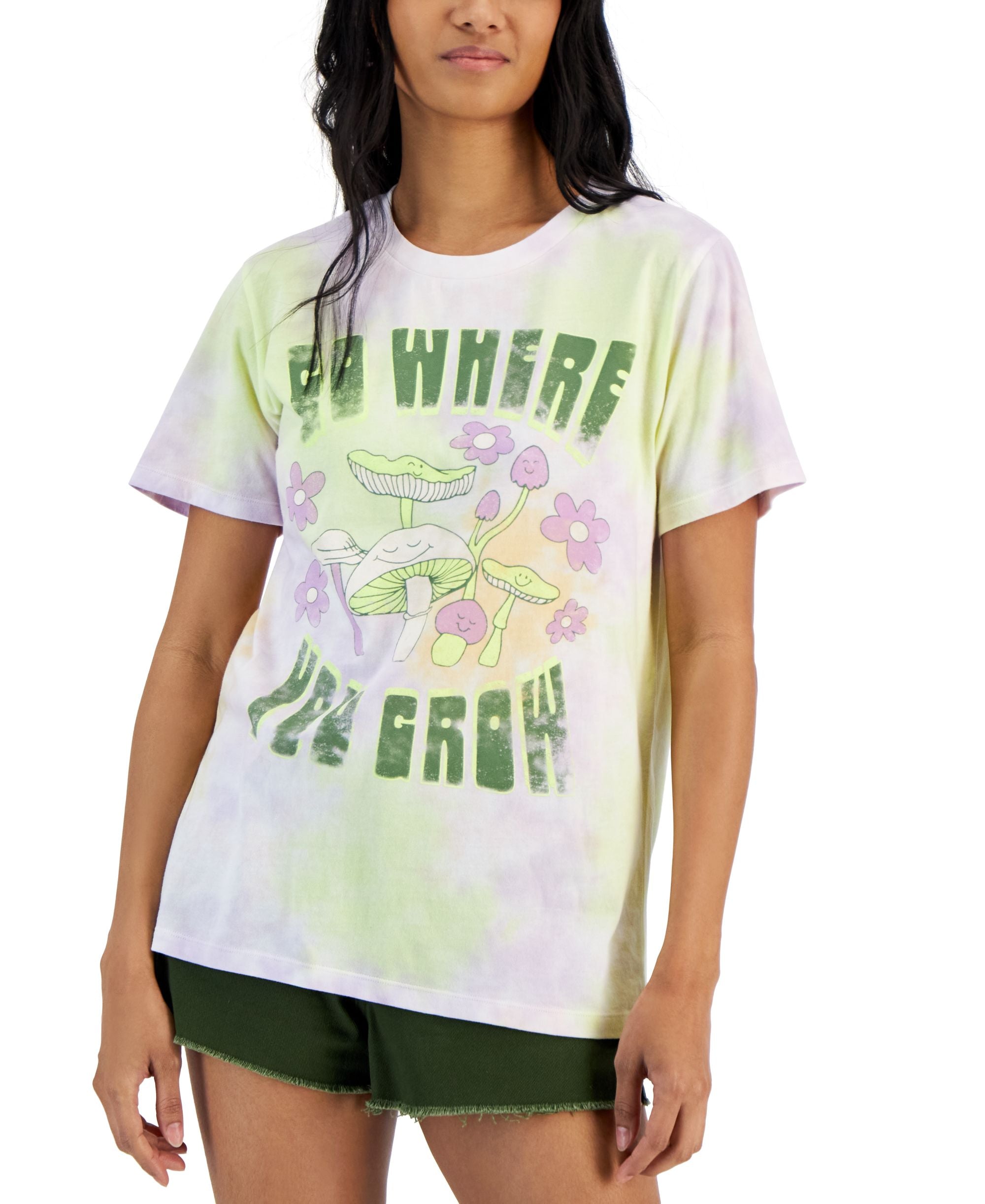 Juniors' Go Where You Grow Cotton T-Modern Shirt