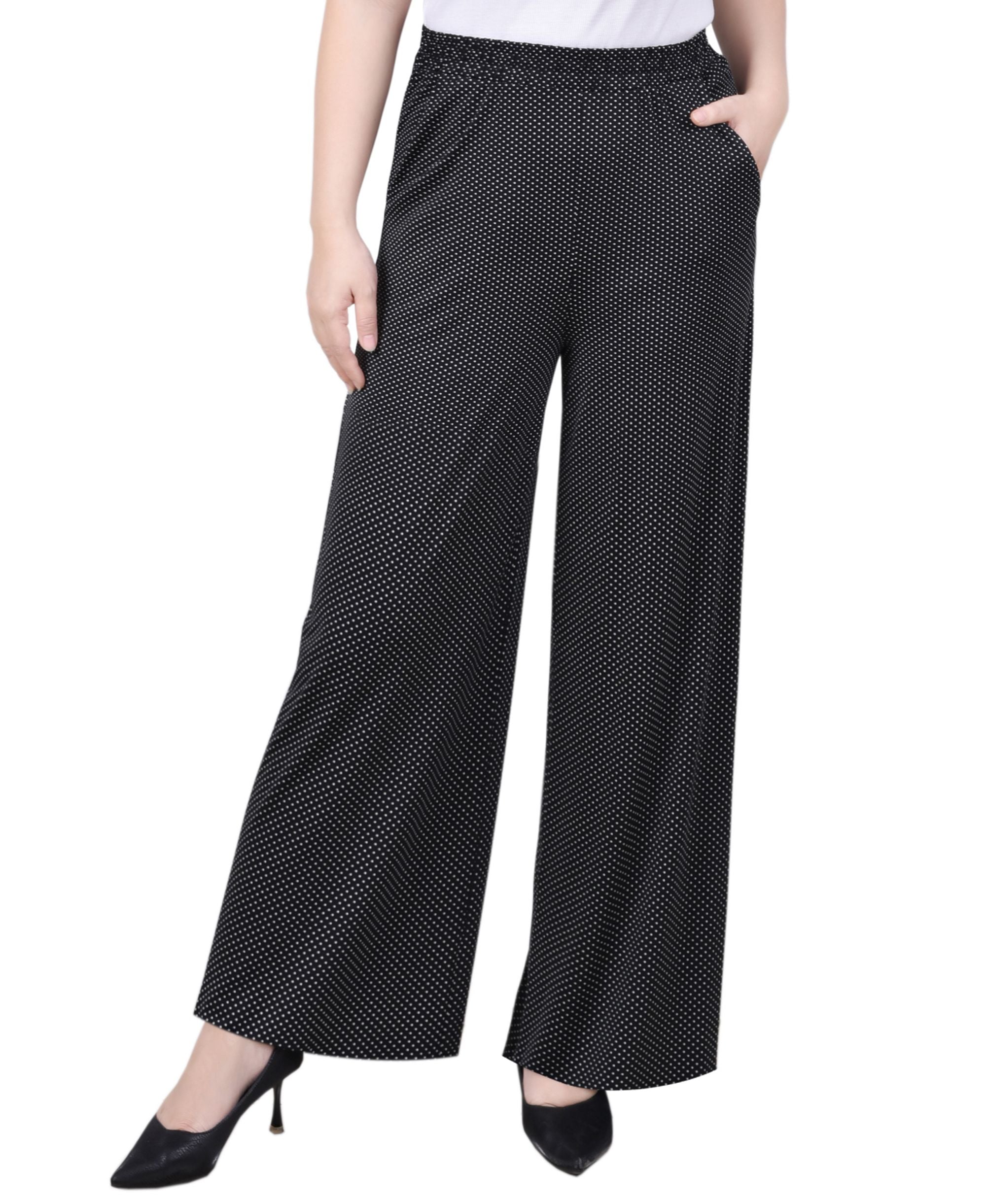 Petite Wide-Leg Comfort-Waist Signature Pants