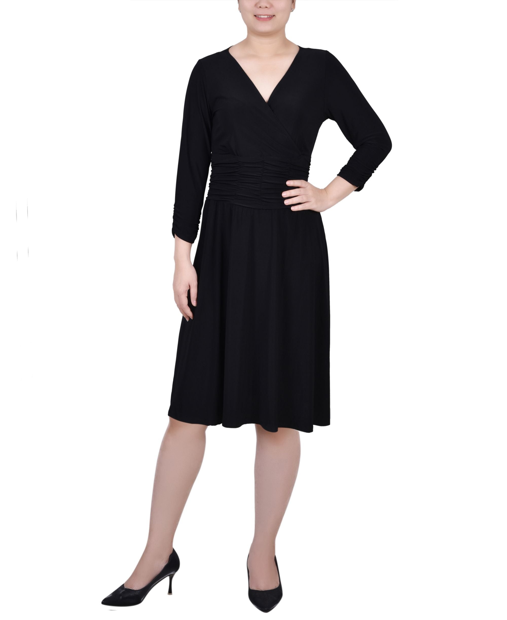 Petite Ruched A-line Dress