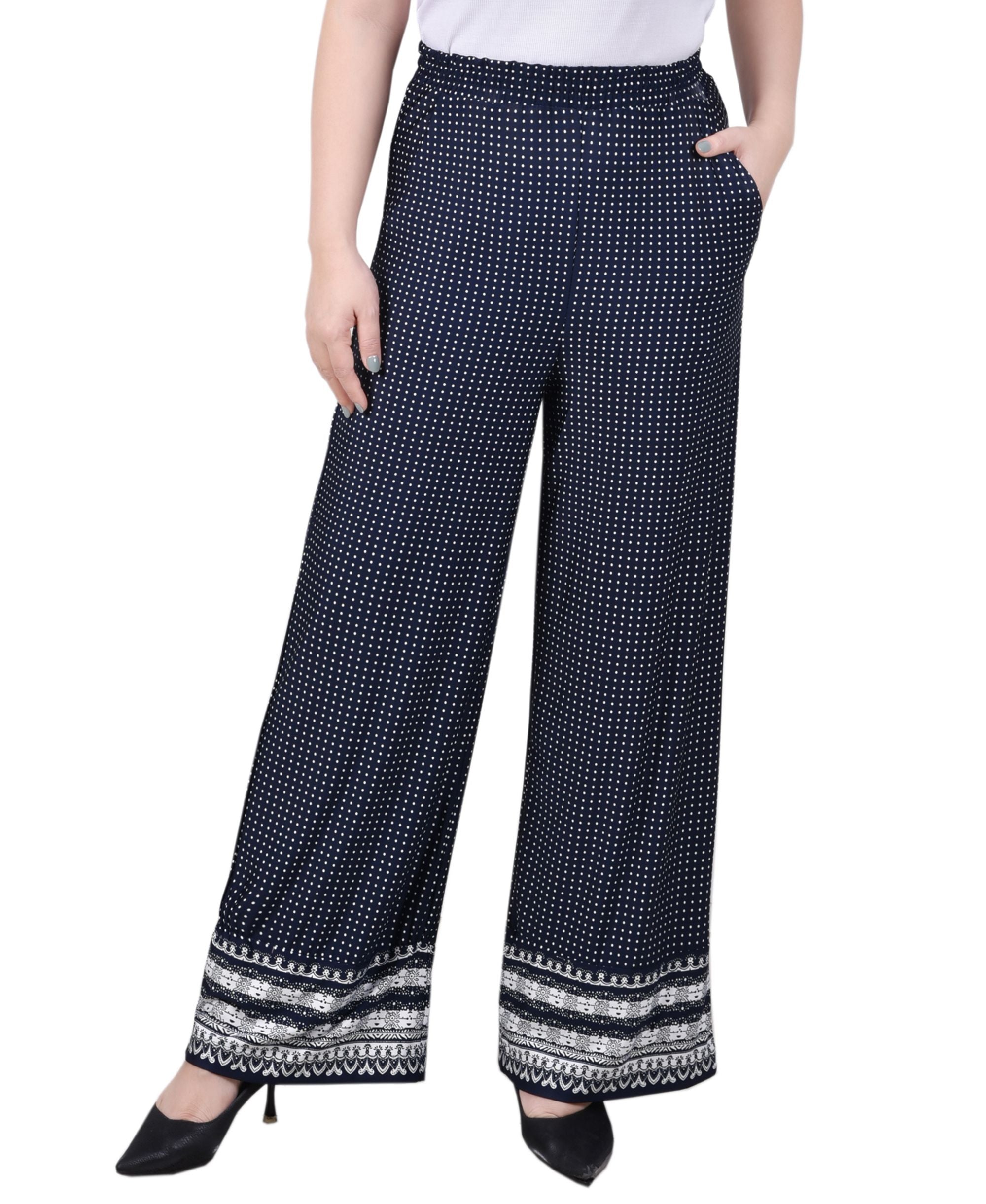 Petite Wide-Leg Comfort-Waist Signature Pants