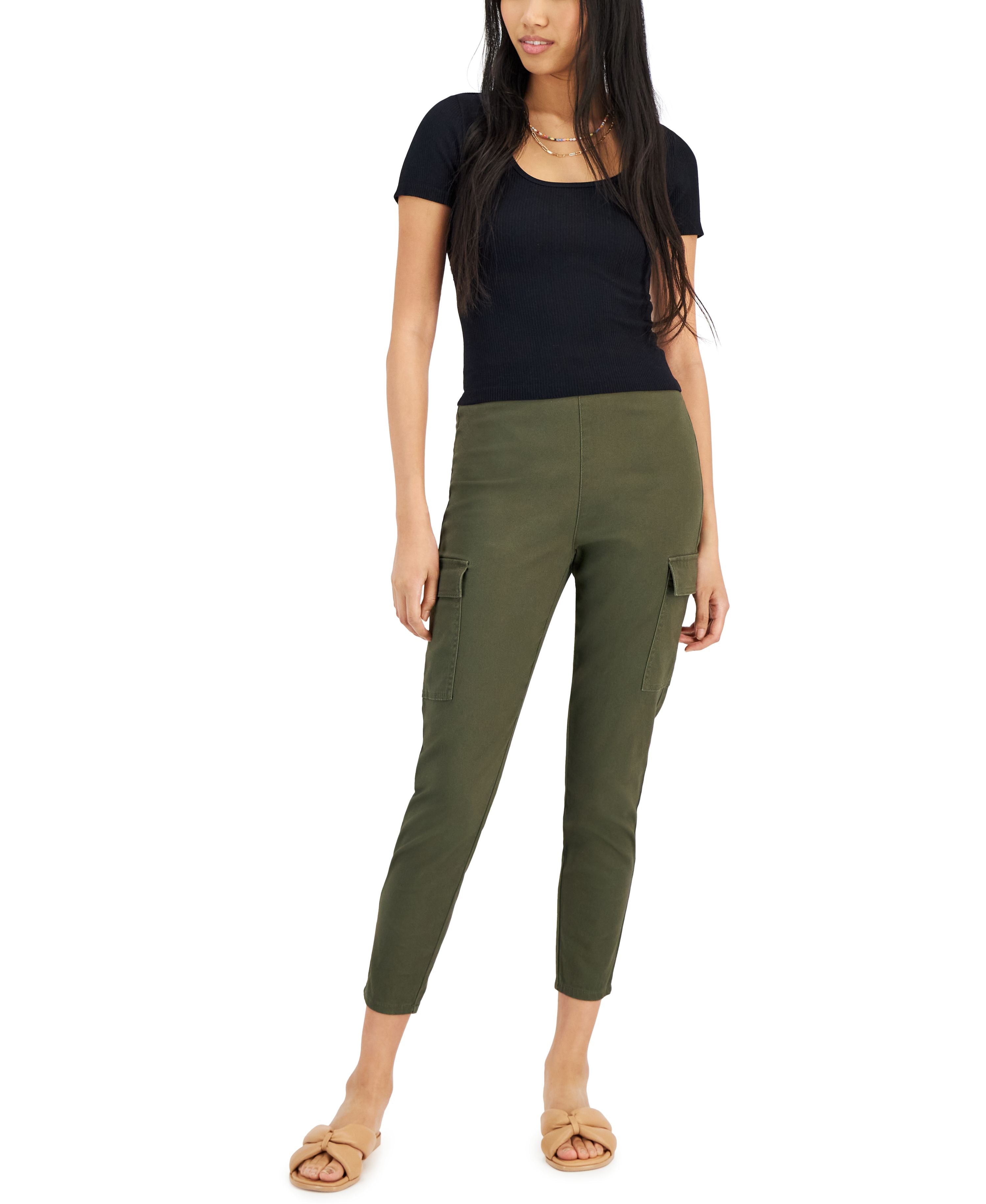 Juniors' Pull-On Skinny-Fit Cargo Signature Pants