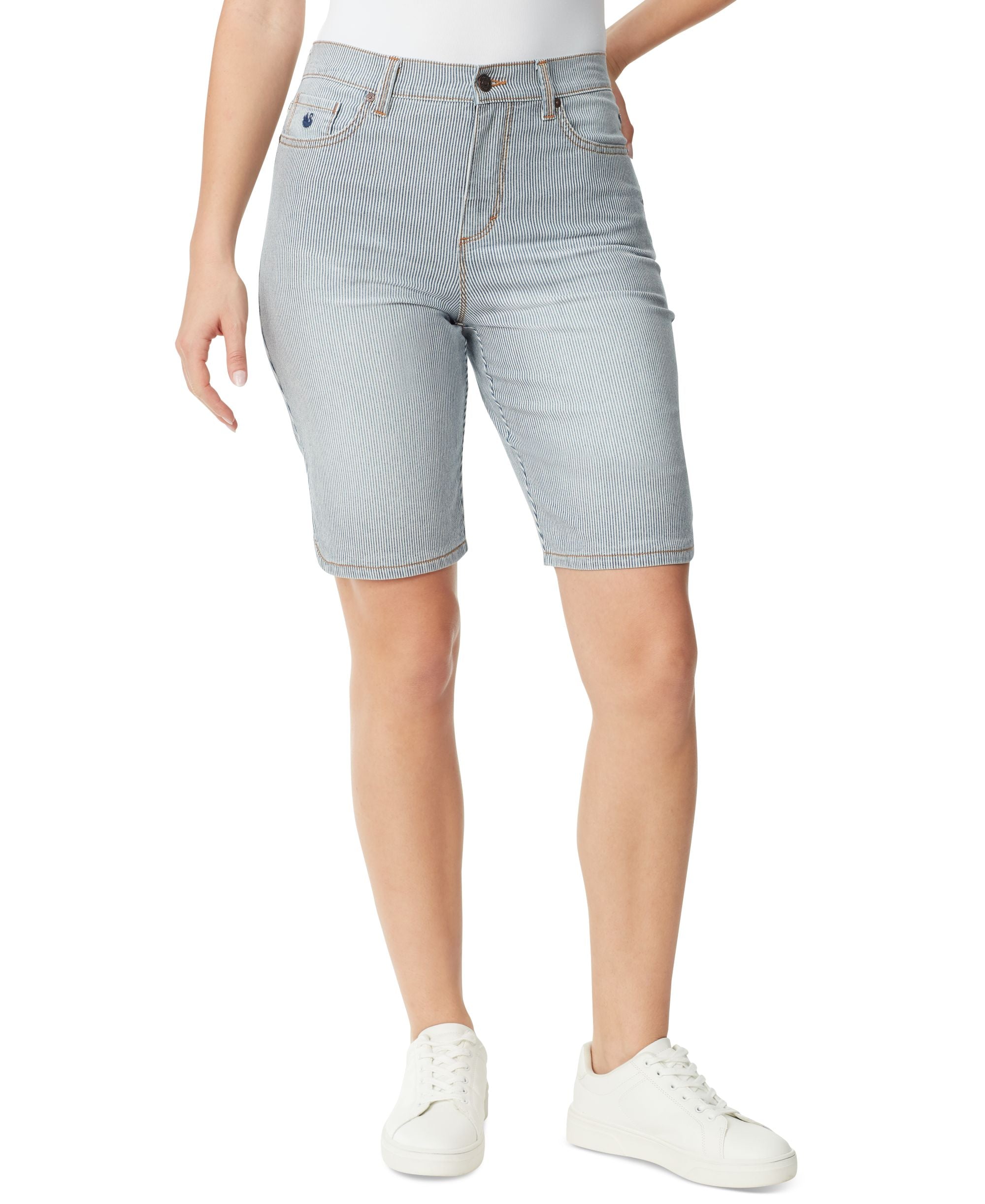 Women's Amanda High-Rise 11" Denim Bermuda Premium Shorts