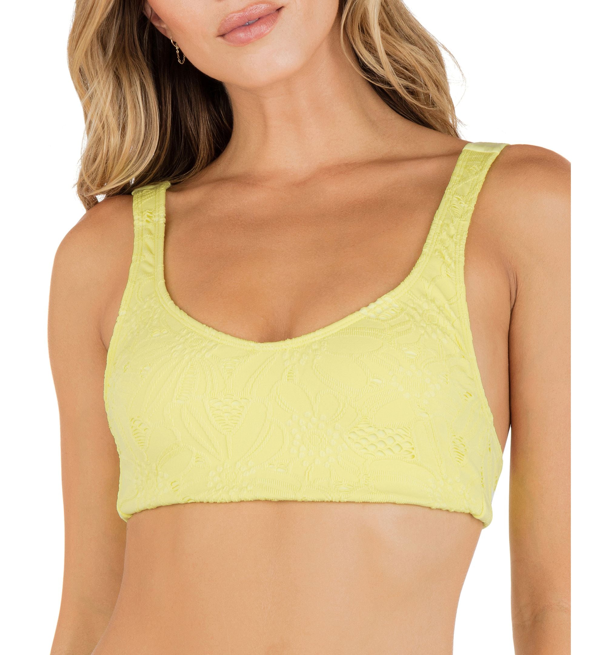 Juniors' Max Crochet Tie-Back Bralette Bikini Premium Top