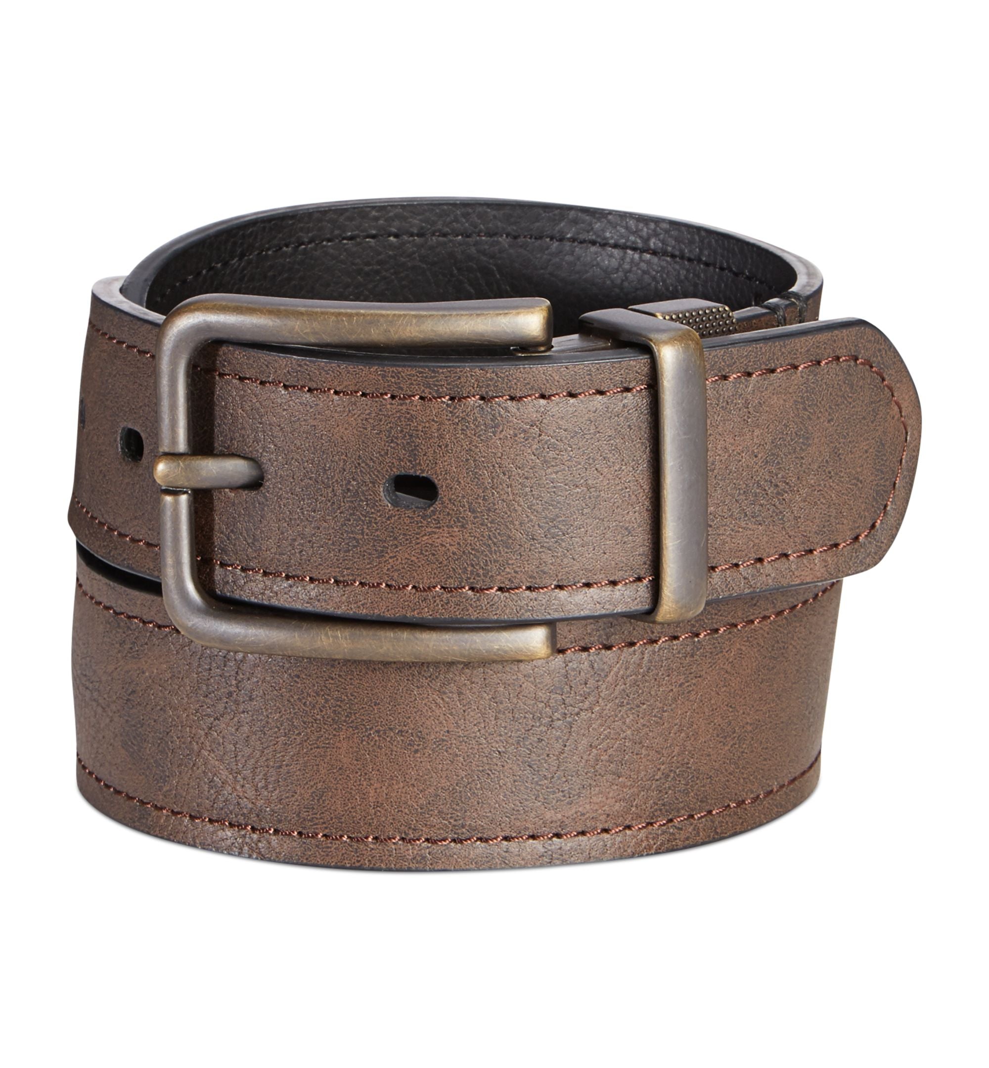 Levis Antique Brass Buckle Reversible Everyday Belt