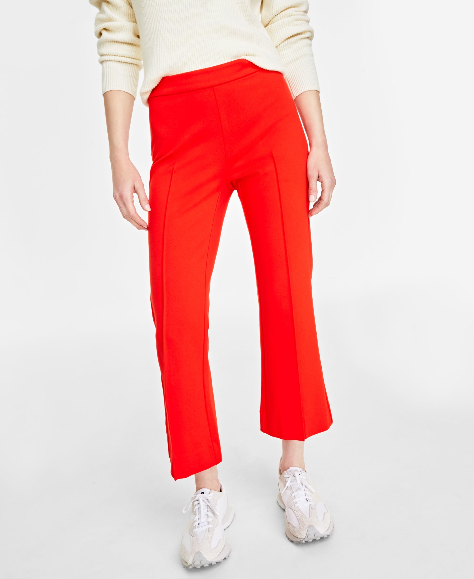 Women's Ponte Kick-Flare Ankle Signature Pants, Regular and Short Lengths