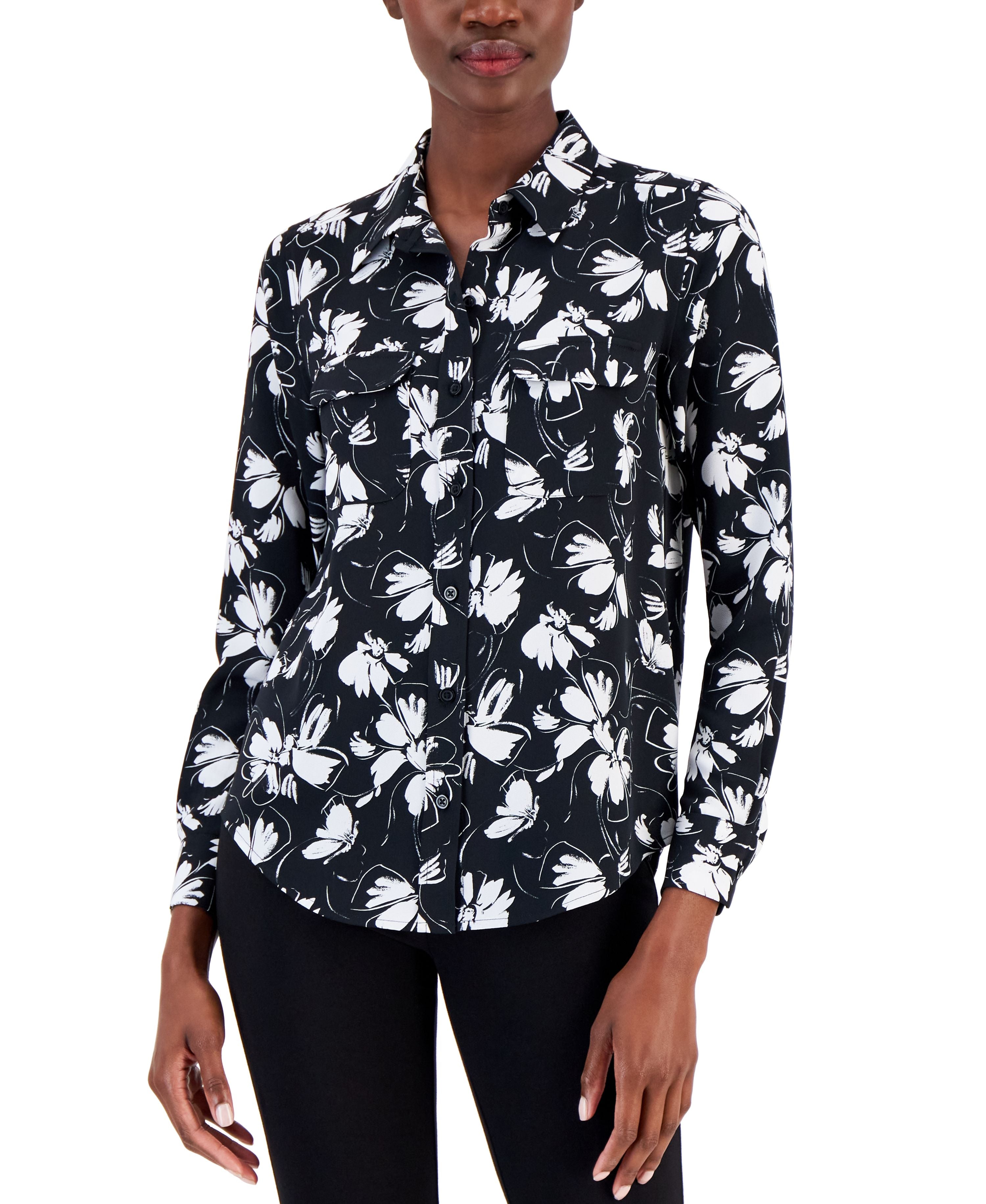 Women's Button-Front Modern Shirt