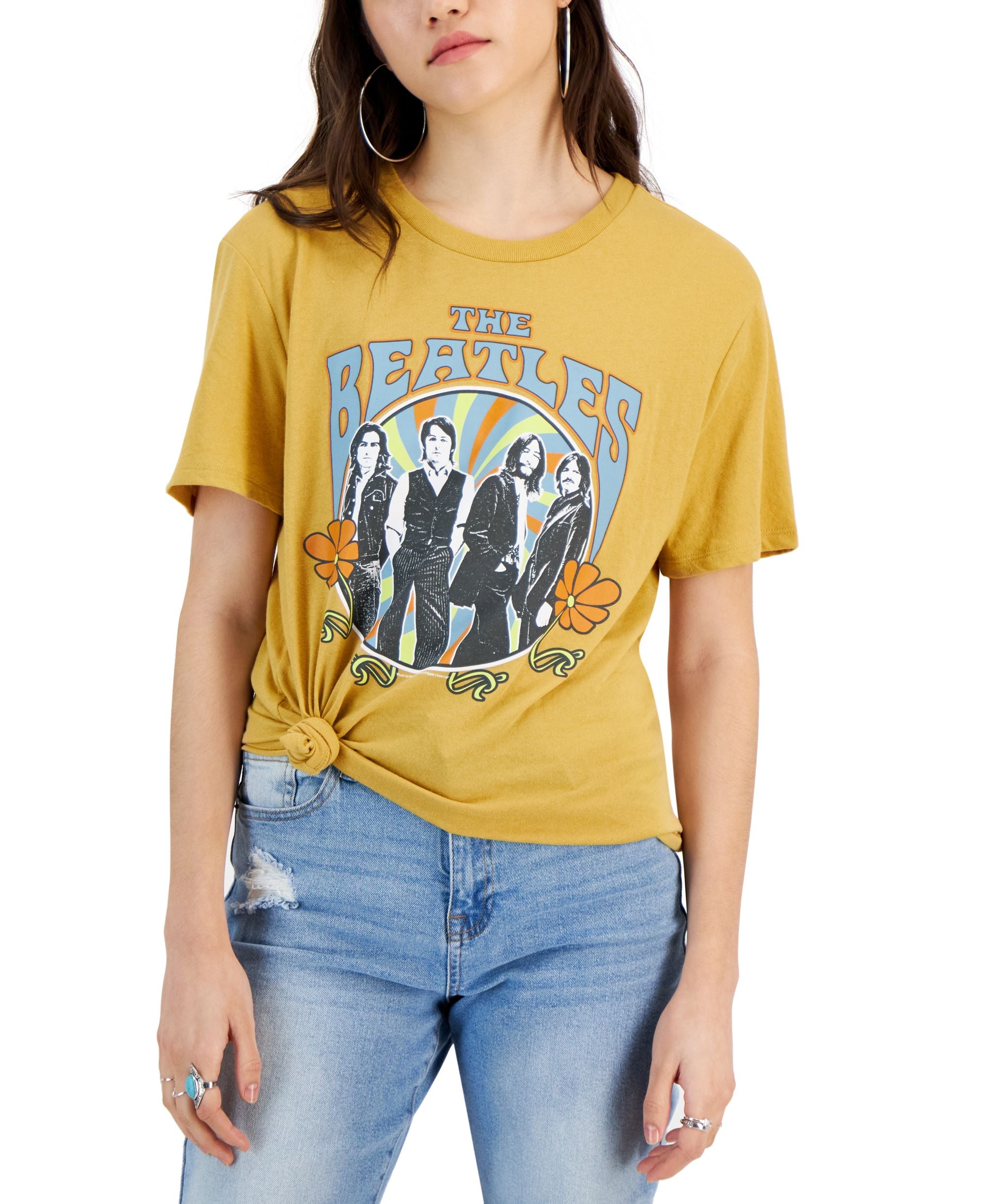 Juniors' The Beatles Short-Sleeved Graphic T-Modern Shirt