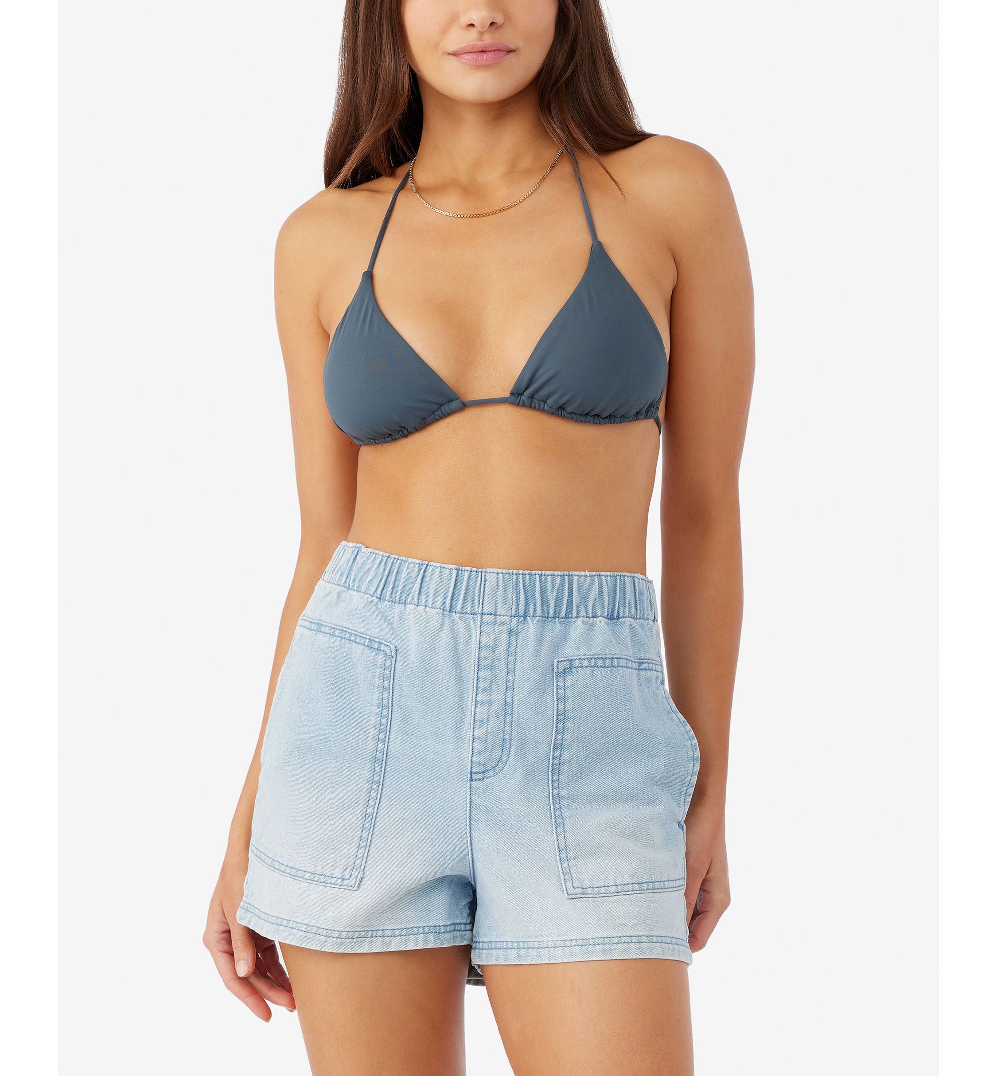 Juniors' Sonnet Cotton Denim Pull-On Premium Shorts