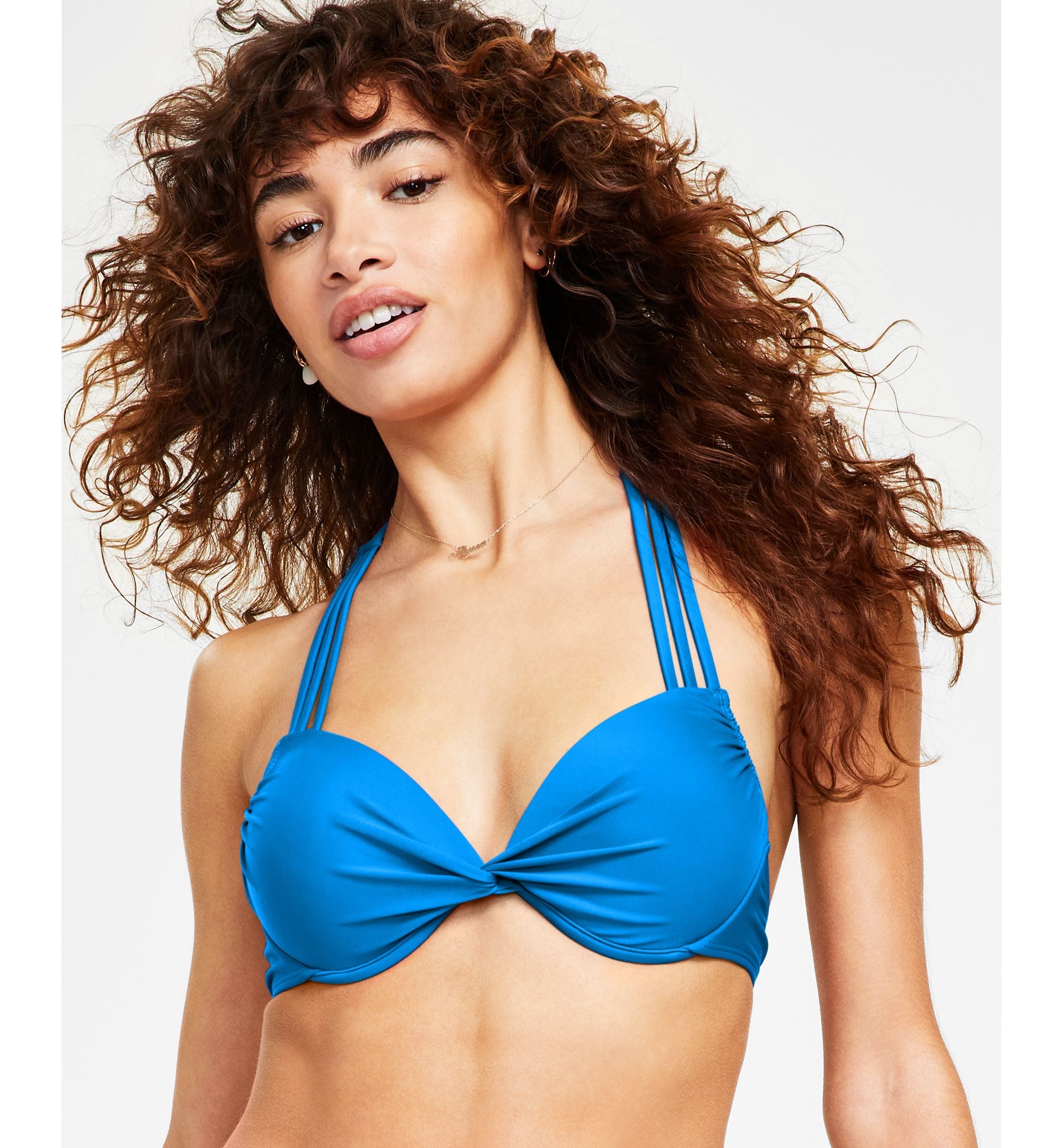Juniors' Strappy Underwire Push-Up Bikini Premium Top