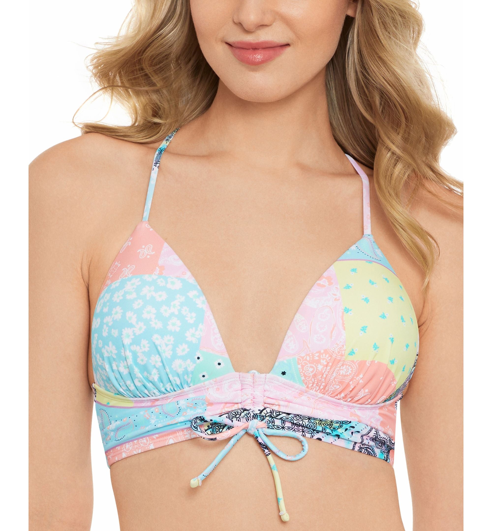 Juniors' Tunnel-Front Midkini Premium Top