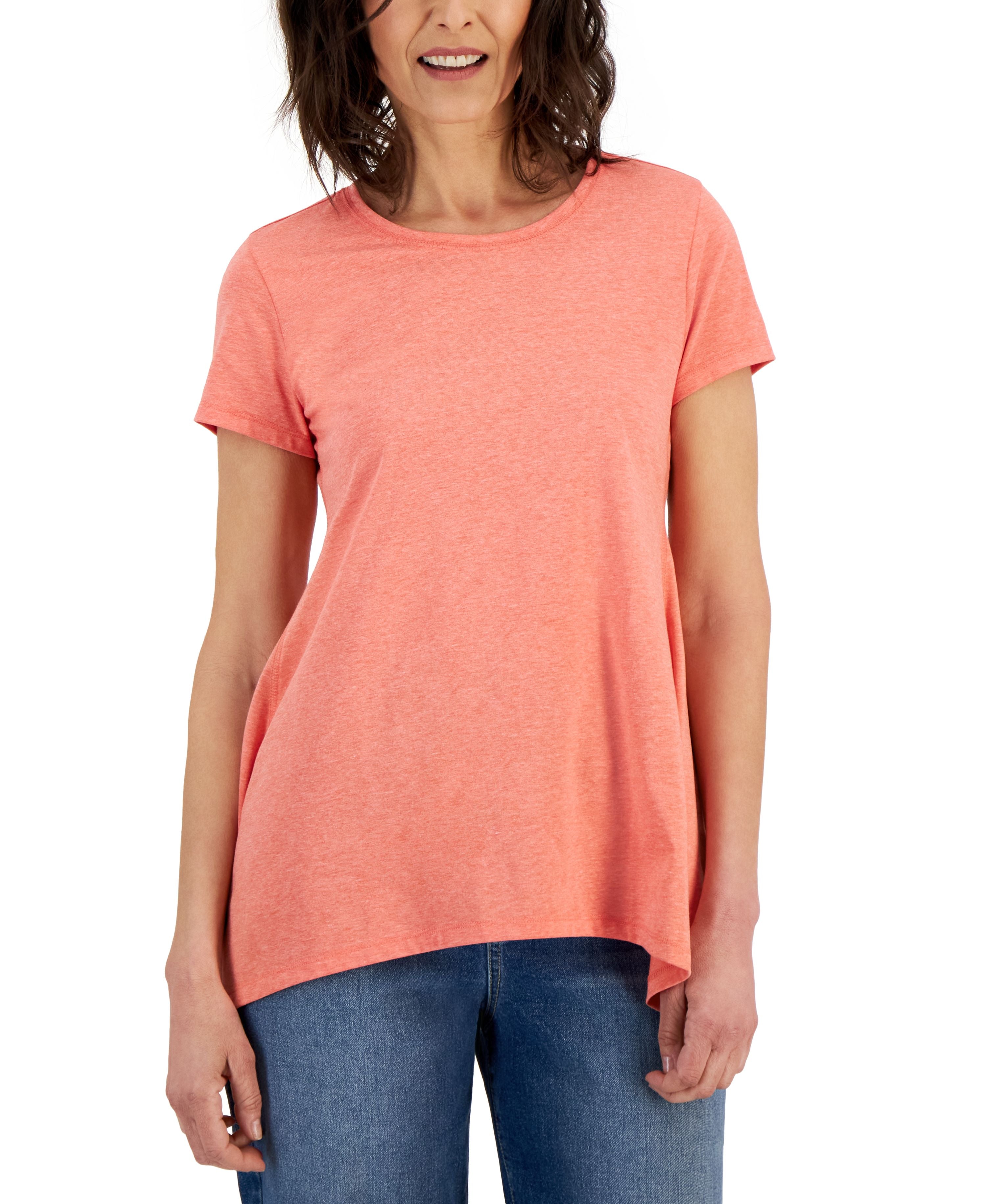 Women's Short-Sleeve Handkerchief Hem Tee