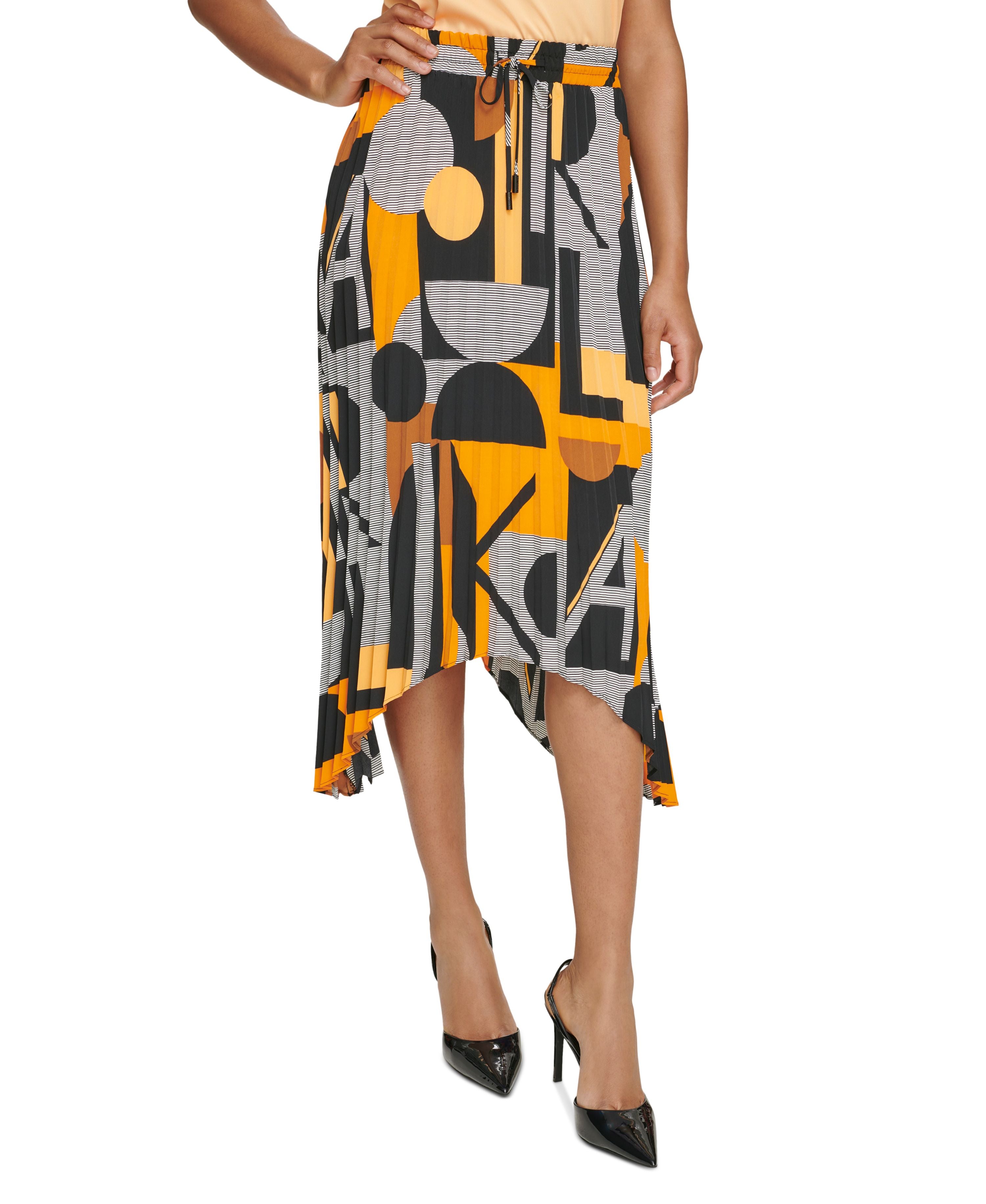 Women's Signature-Print  Pleated Modern Skirt