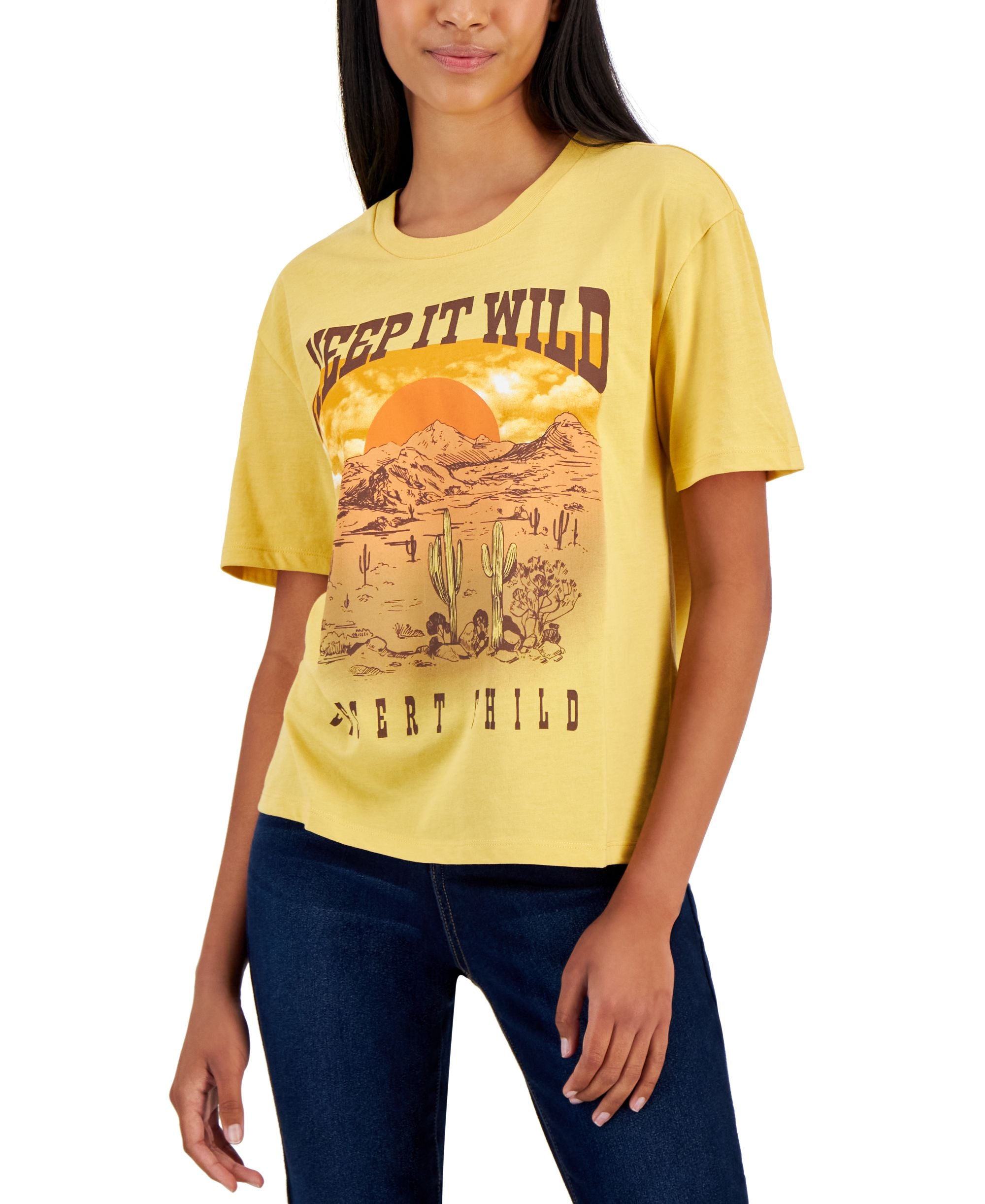 Juniors' Keep It Wild Short-Sleeve T-Modern Shirt