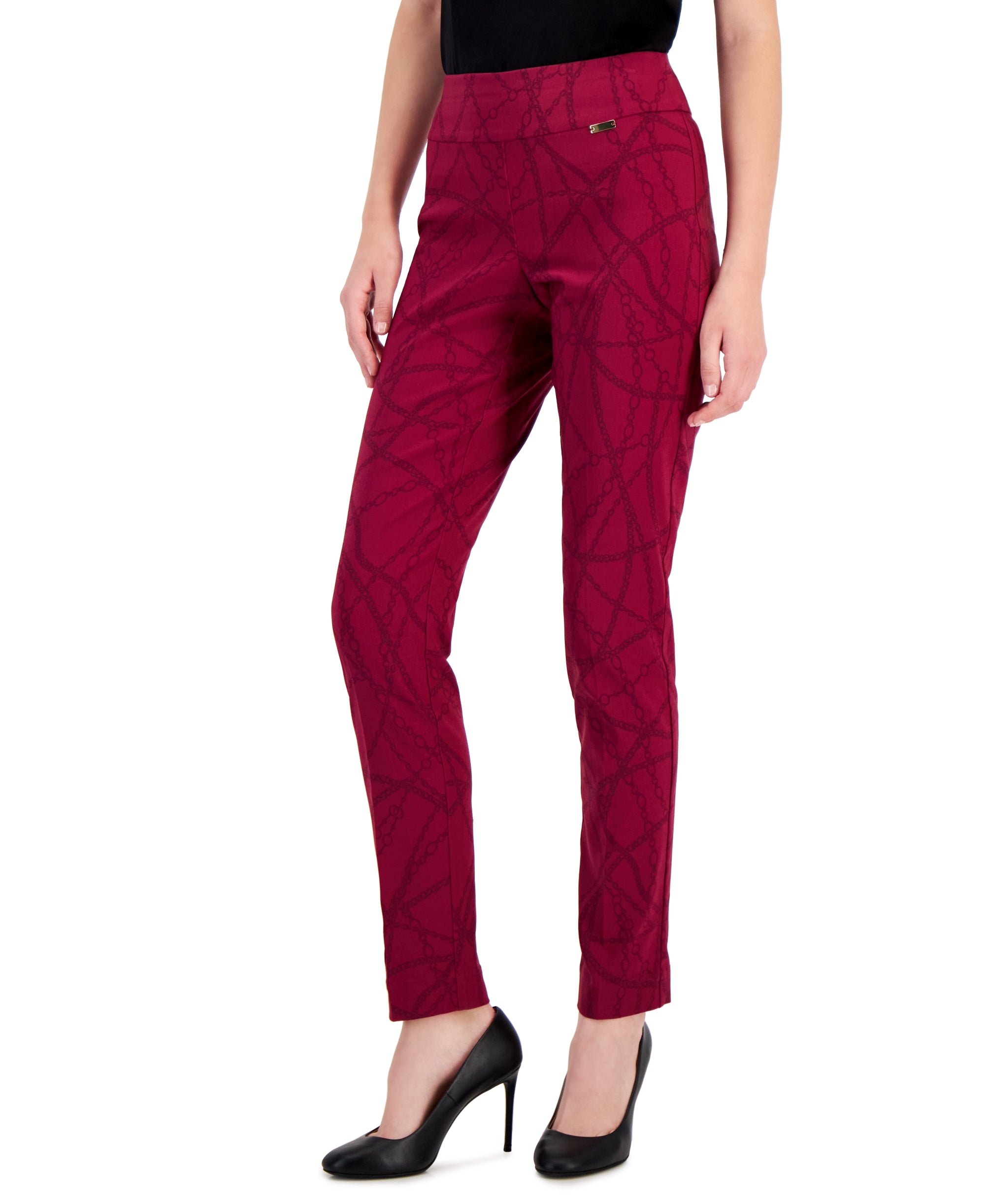 Women's Tummy-Control Mid-Rise Skinny-Fit Signature Pants, Regular, Long & Short Lengths