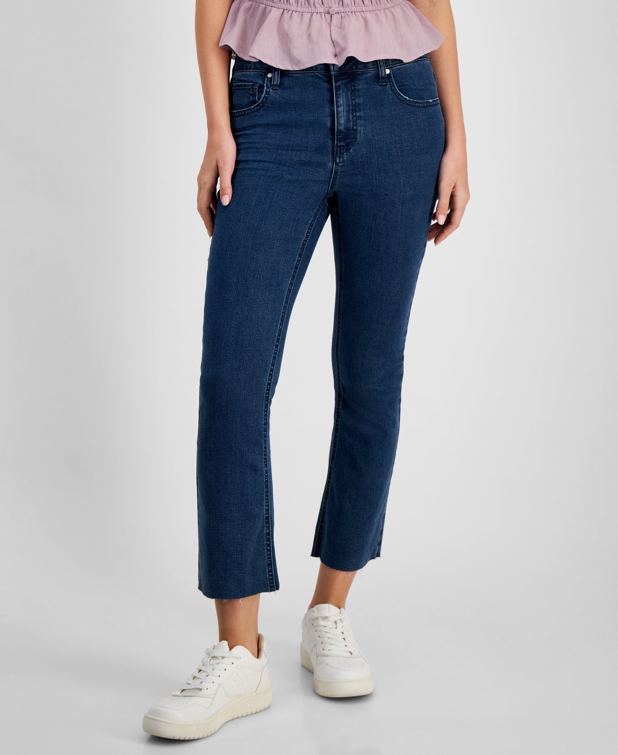 Women's Cropped Flare-Leg Frayed Premium Jeans Andres 29