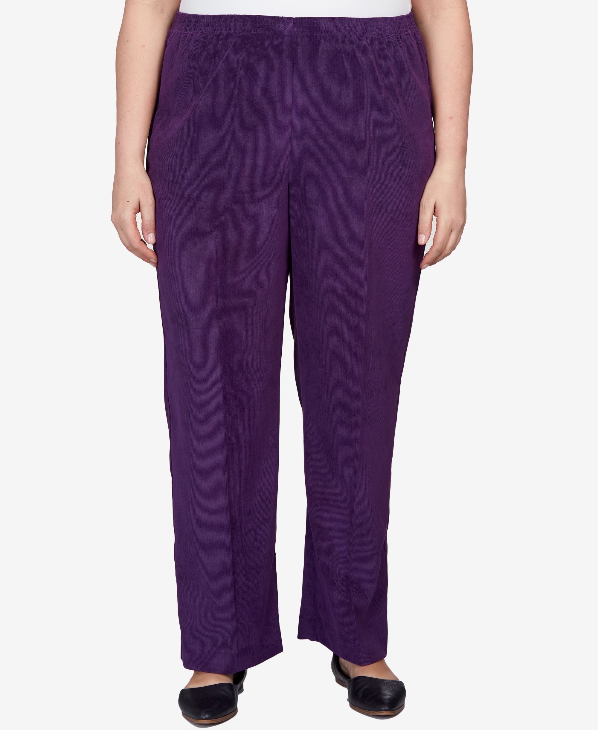 Plus Size Classics Stretch Waist Corduroy Regular Length Signature Pants