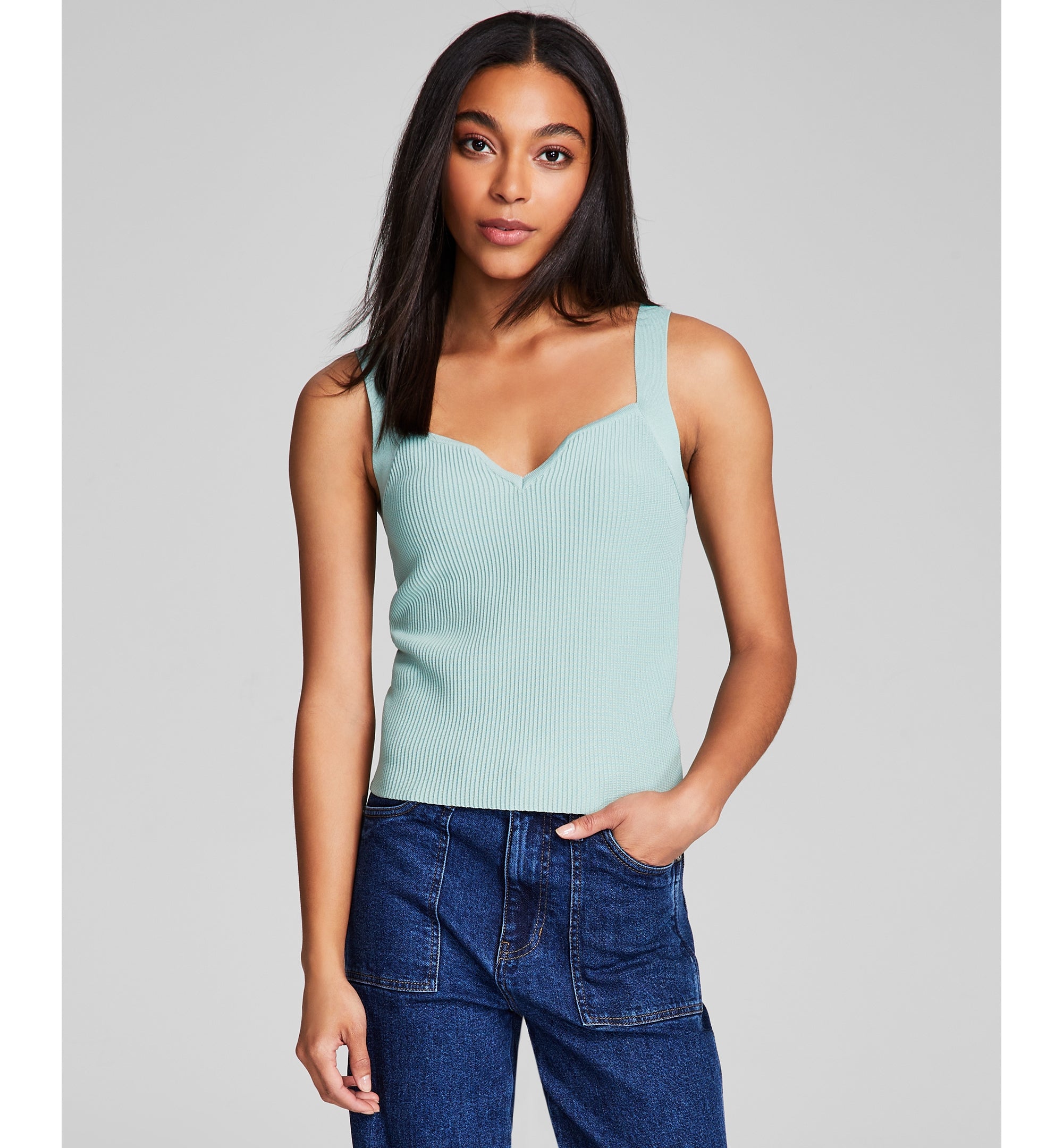 Women's Ottoman Ribbed Sweetheart Premium Top Oregano XL