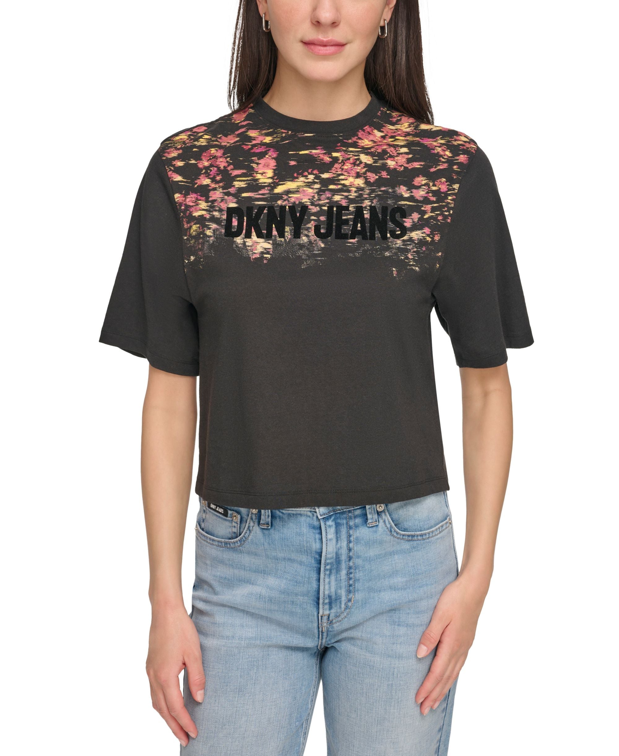 Women's Short-Sleeve Printed Logo T-Modern Shirt