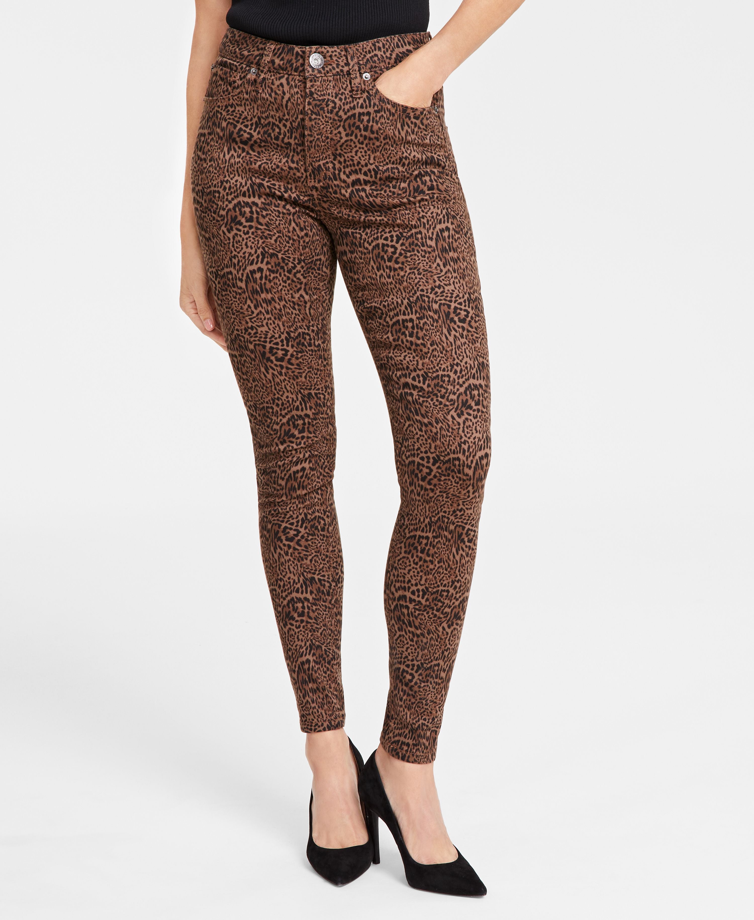 Women's Animal-Print High-Rise Skinny-Fit Premium Jeans