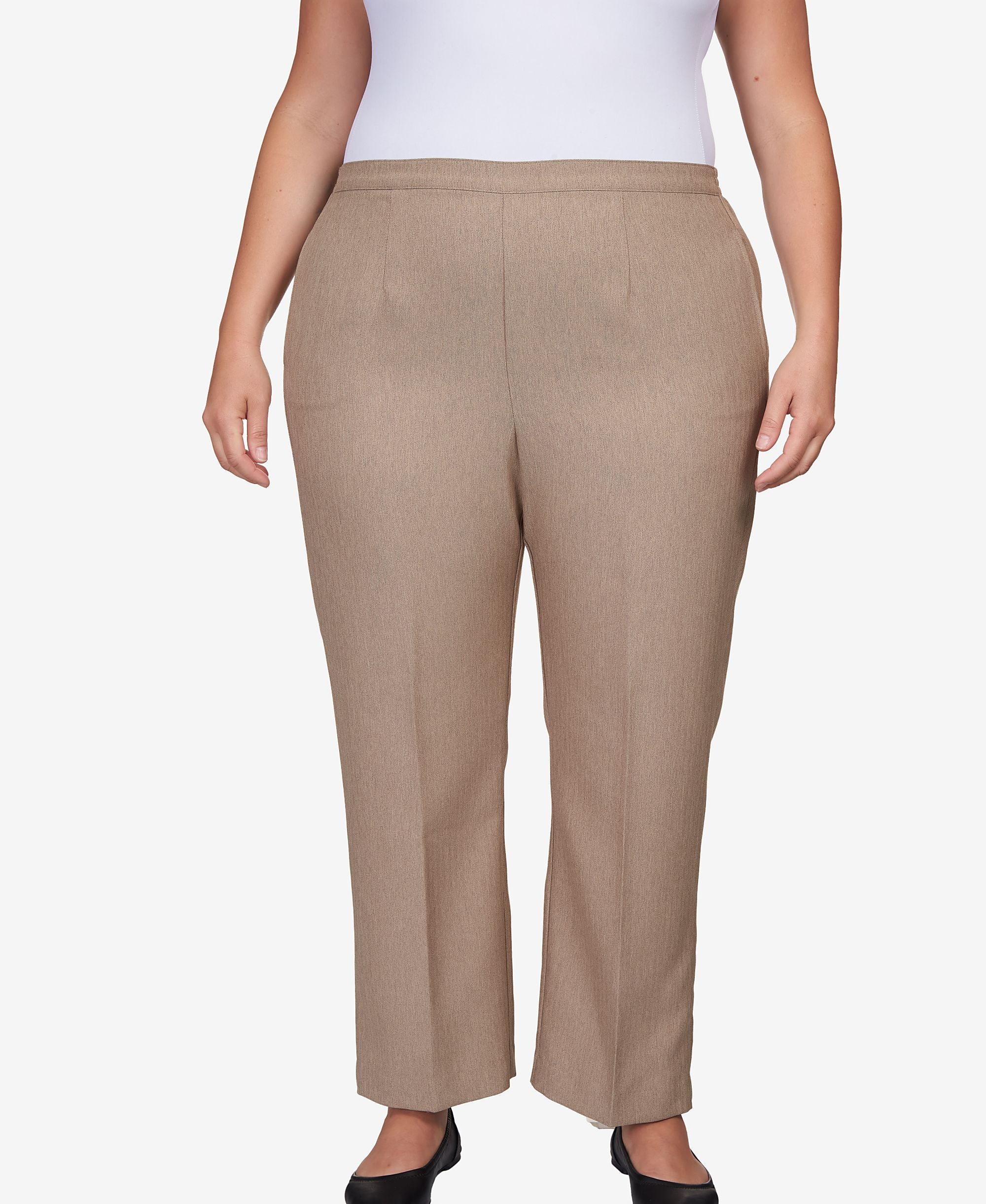 Plus Size Mulberry Street Herringbone Short Length Signature Pants