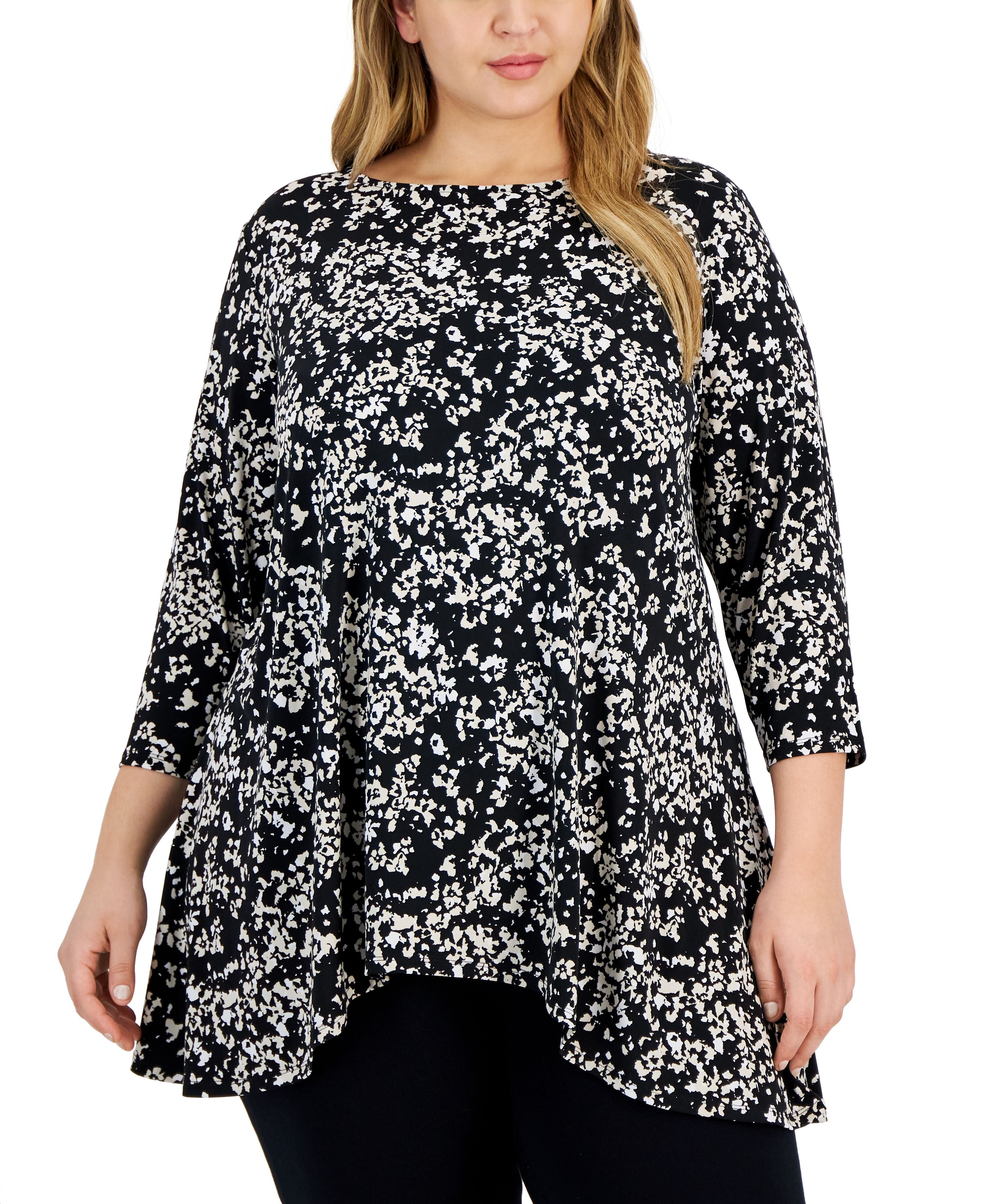 Plus Size Sea of Petals Swing Premium Top