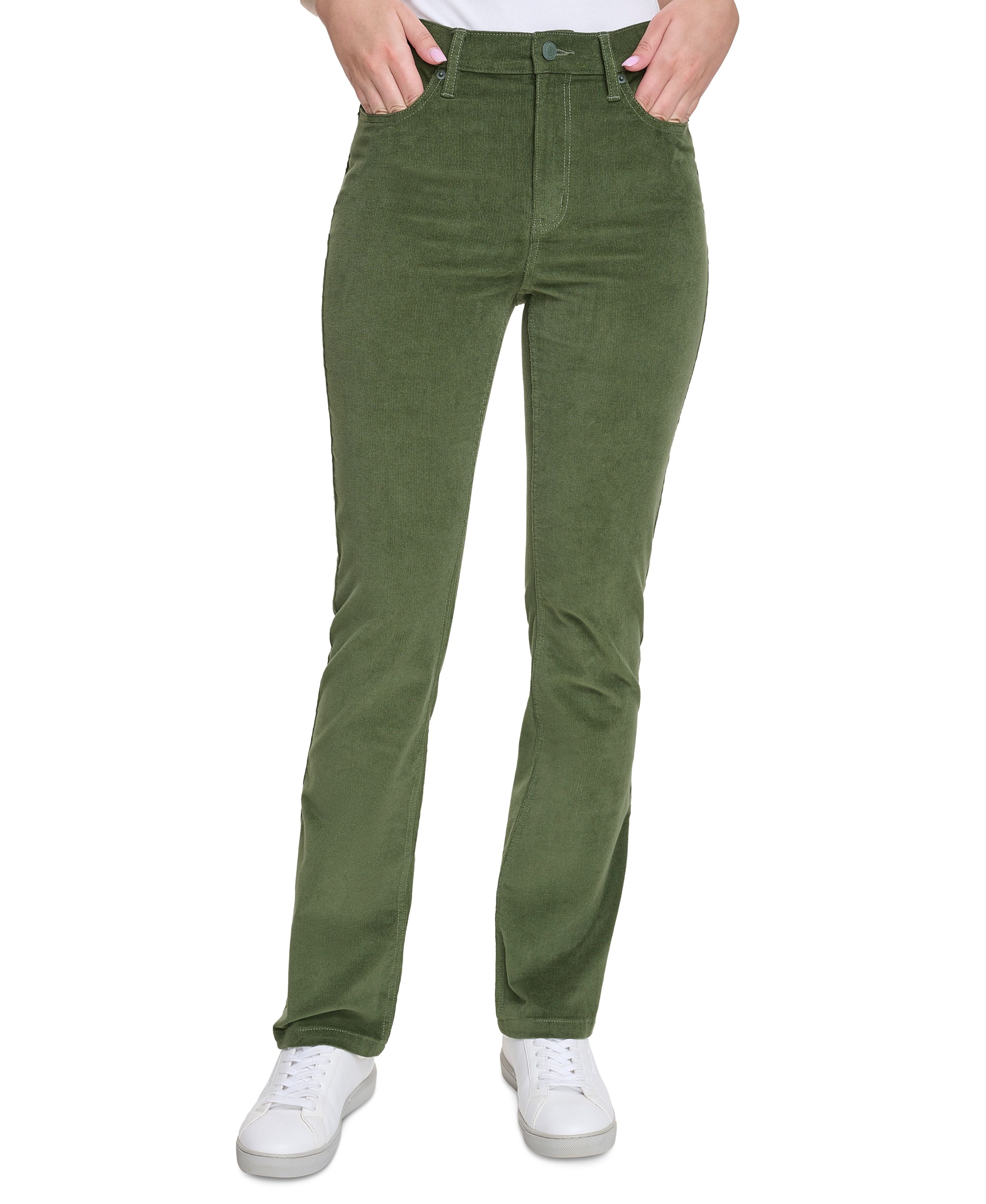 Petite High-Rise Stretch Corduroy Boot-Cut Premium Jeans