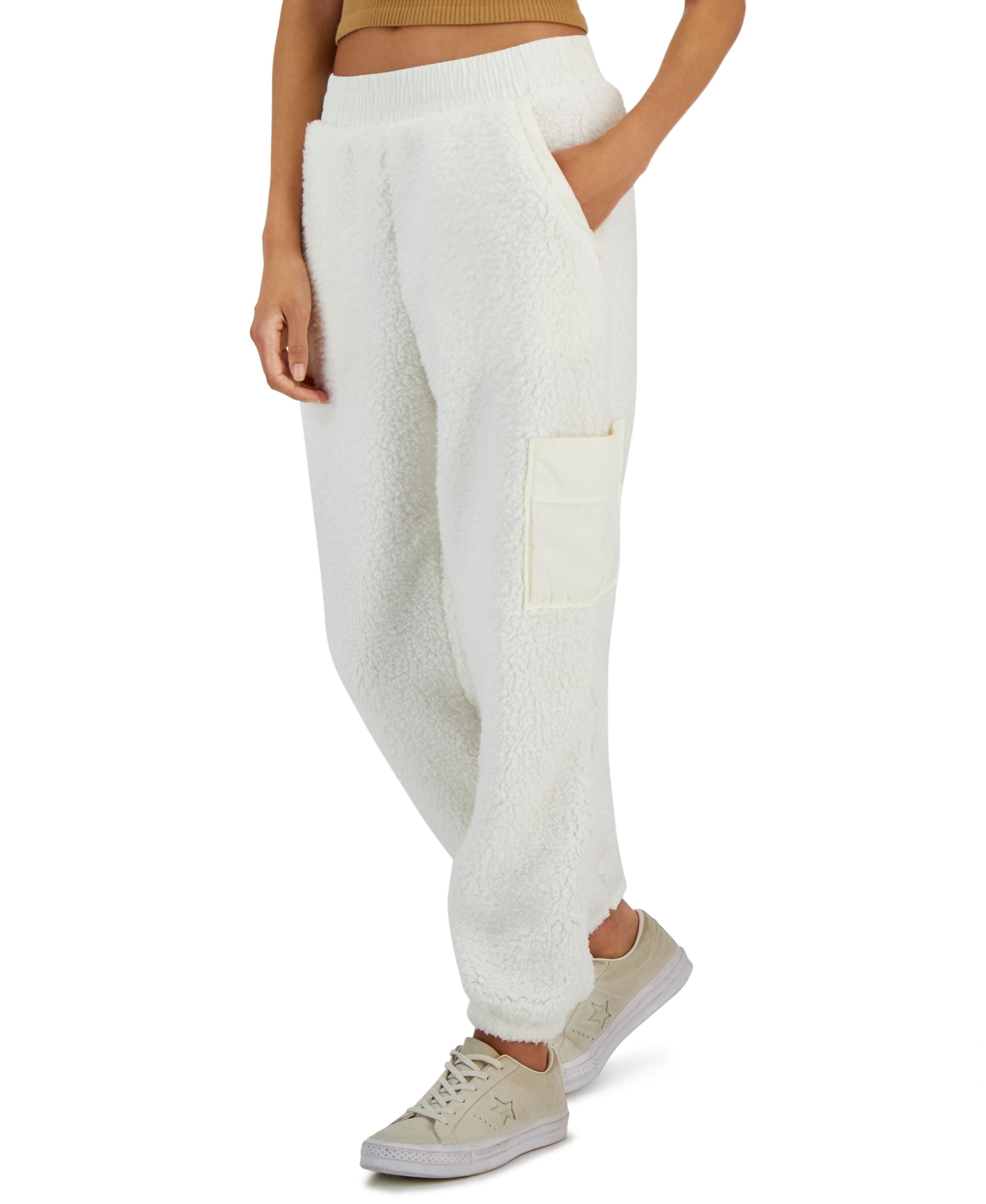 Juniors' Sherpa Cargo Jogger Signature Pants