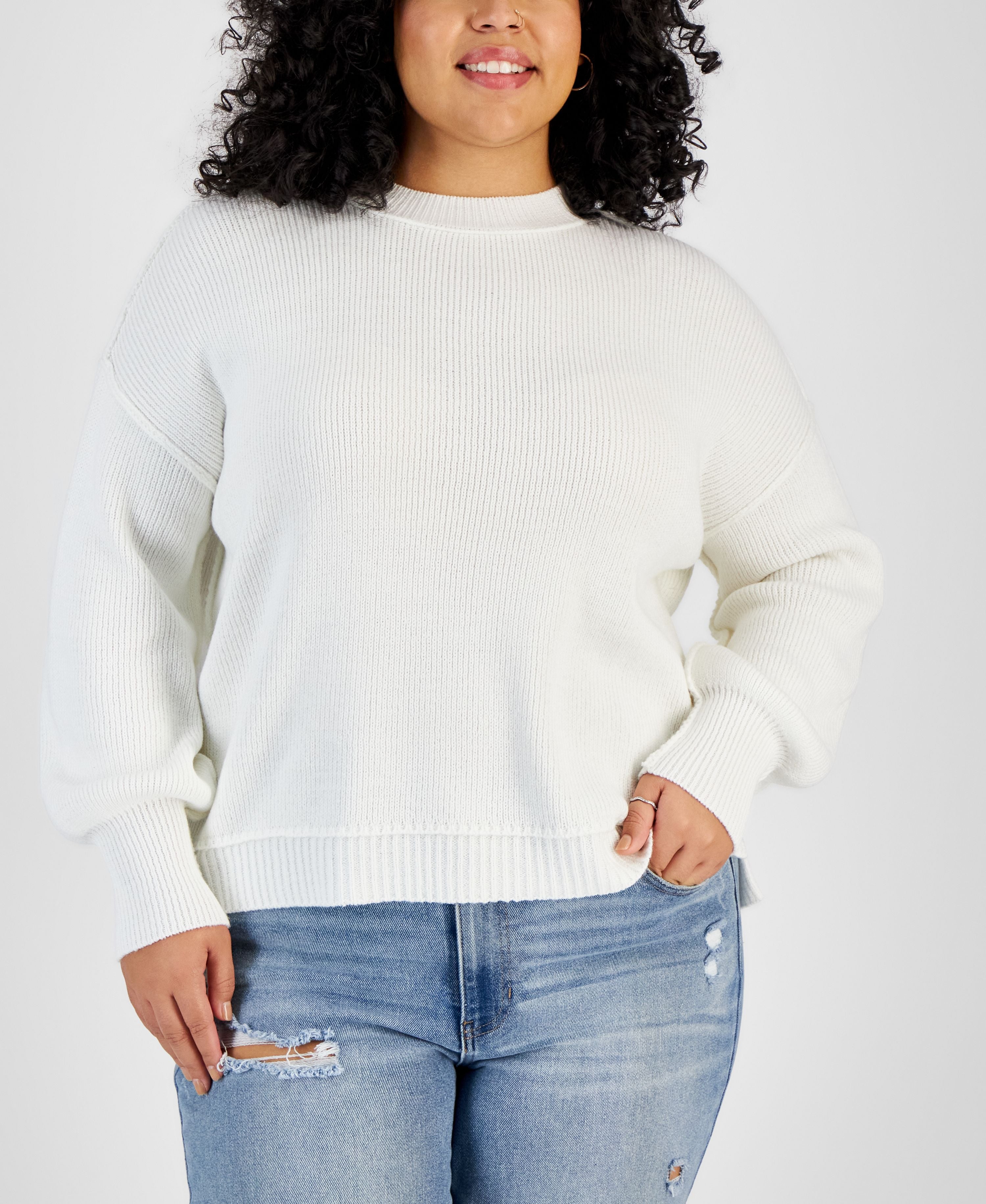 Modern Plus Size Seam Sweater