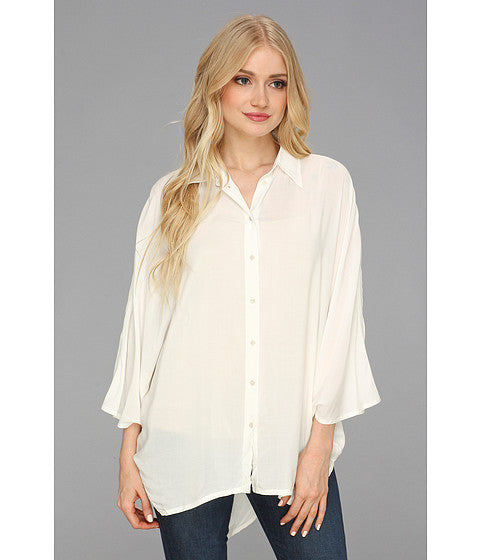 Diesel Women's Cape Oversized Signature Blouse, White, Small