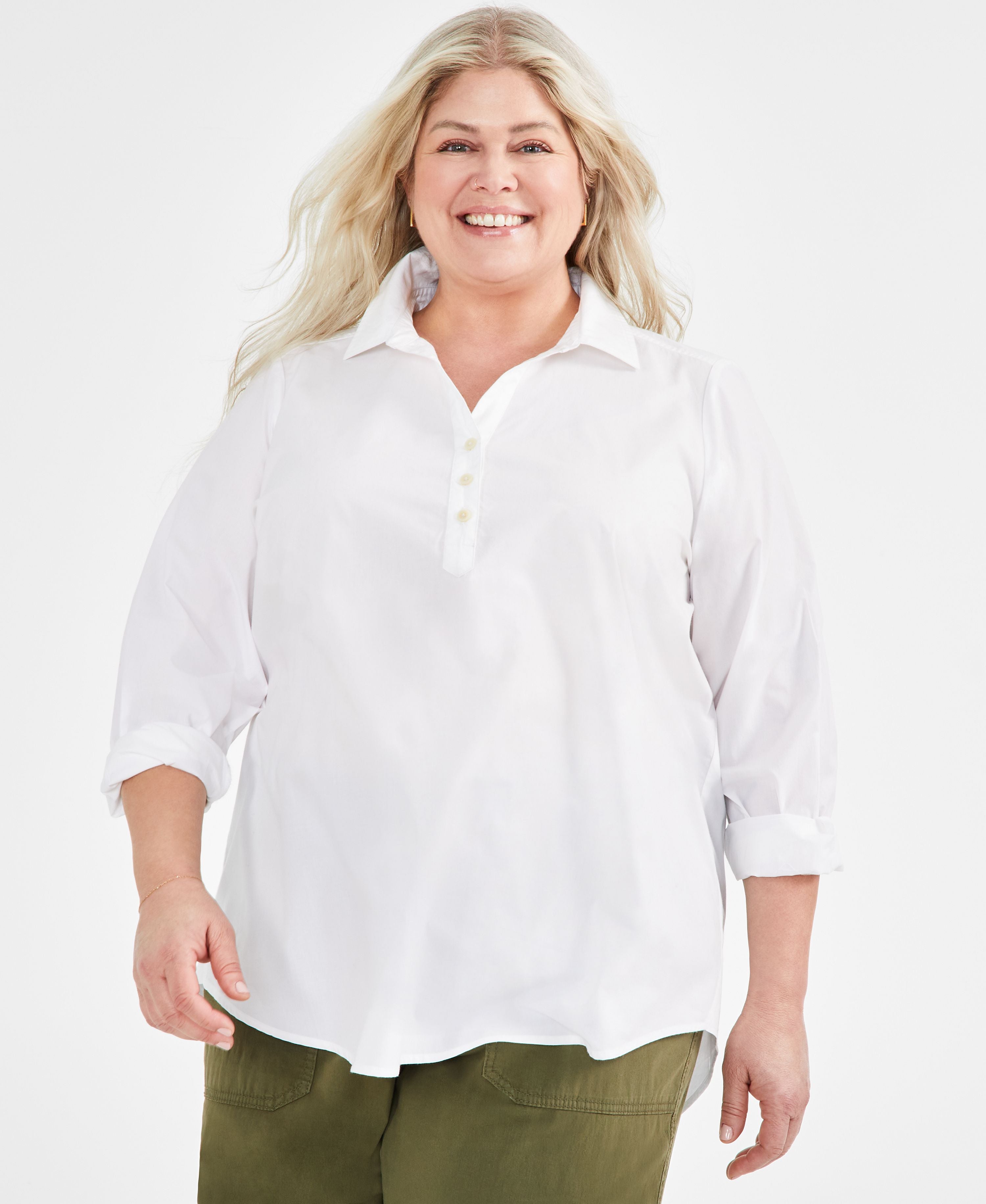 Plus Size ideal Popover Premium Top