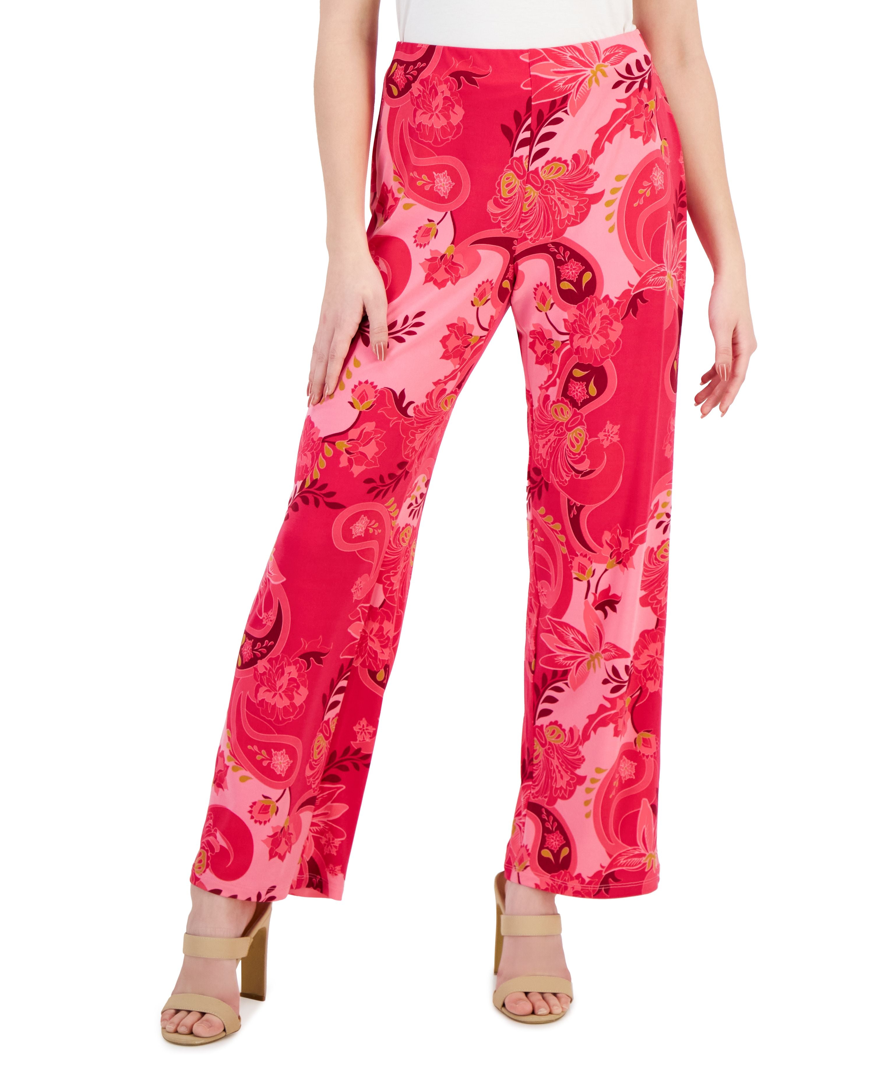 Petite Glamorous Garden Pull-On Wide-Leg Signature Pants