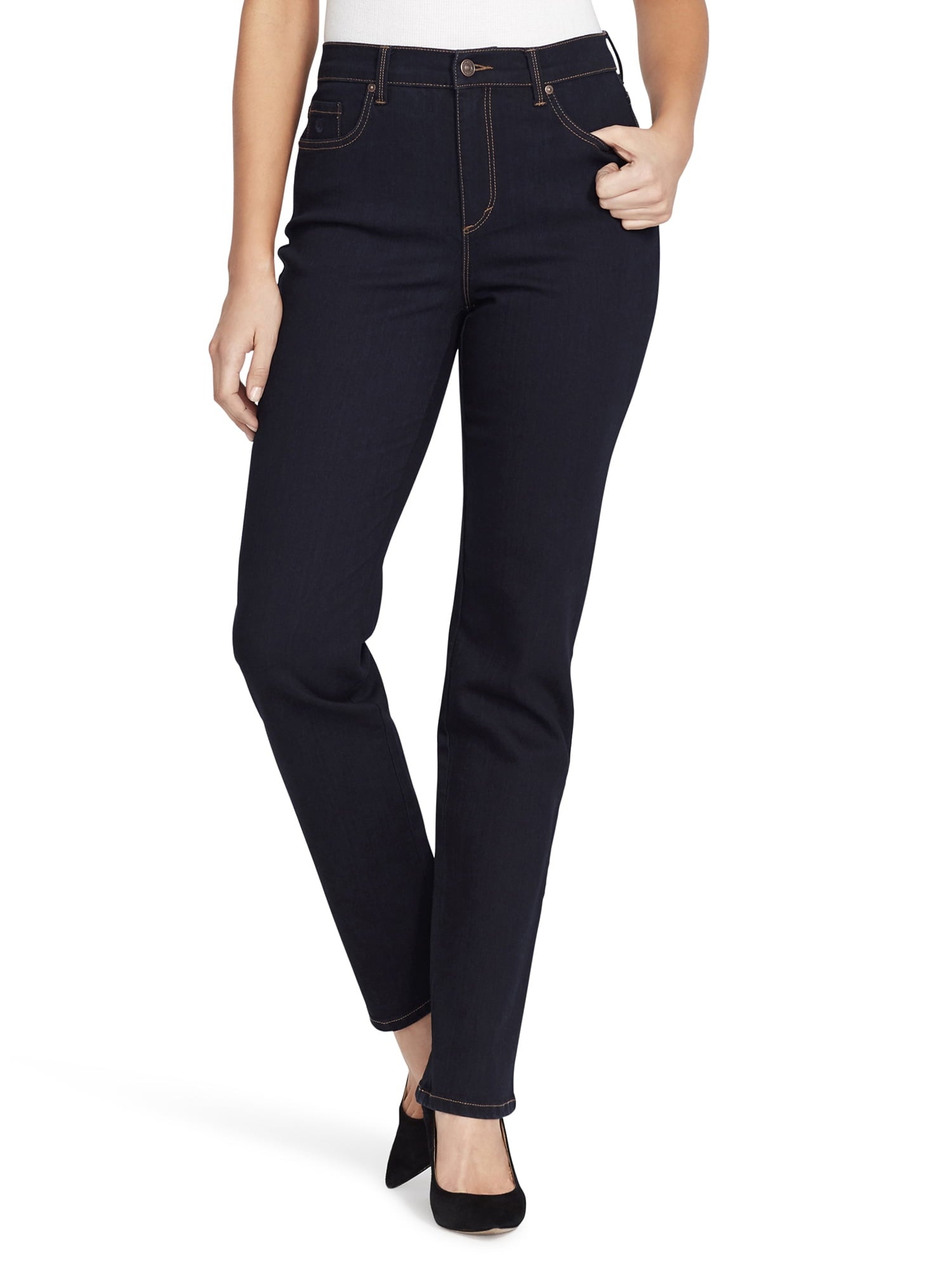 Women's Amanda Timeless Straight Premium Jeans, in Regular, Short & Long
