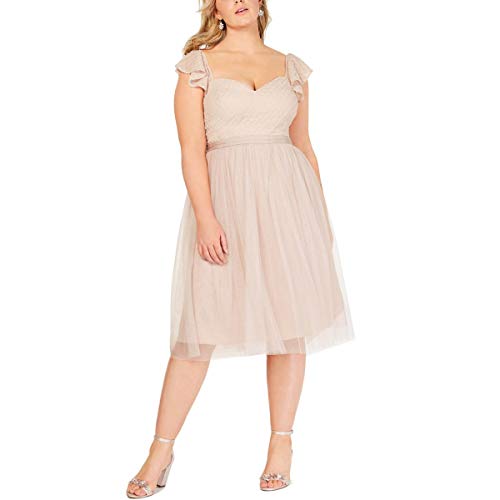 Modern Plus Size Textured Fit & Flare Dress